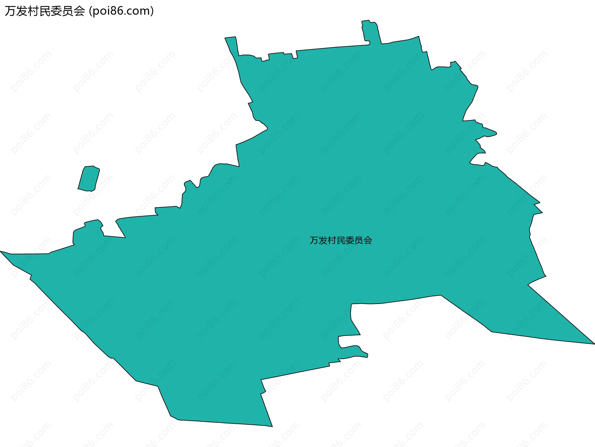 万发村民委员会边界地图
