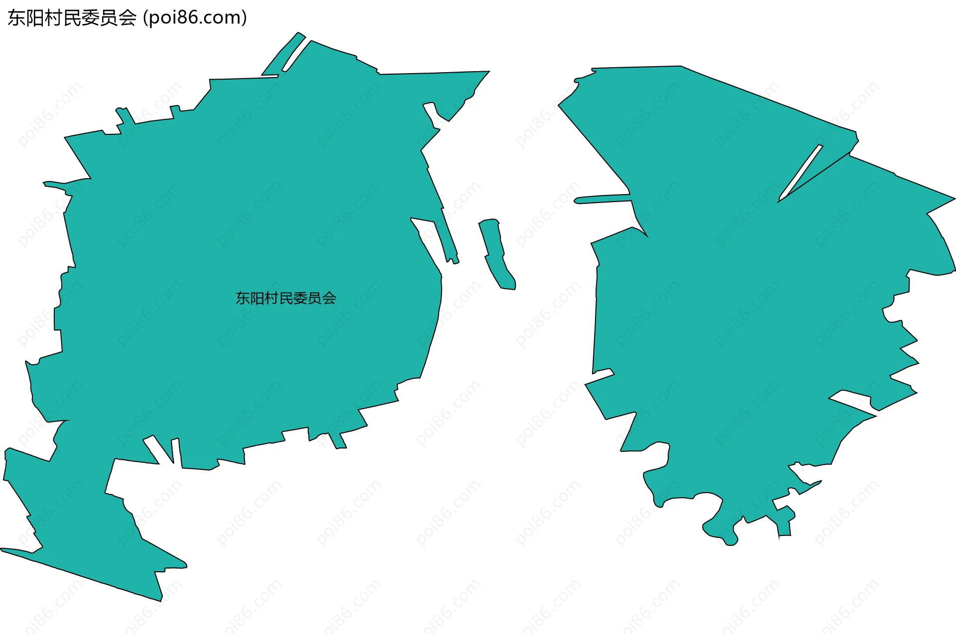东阳村民委员会边界地图
