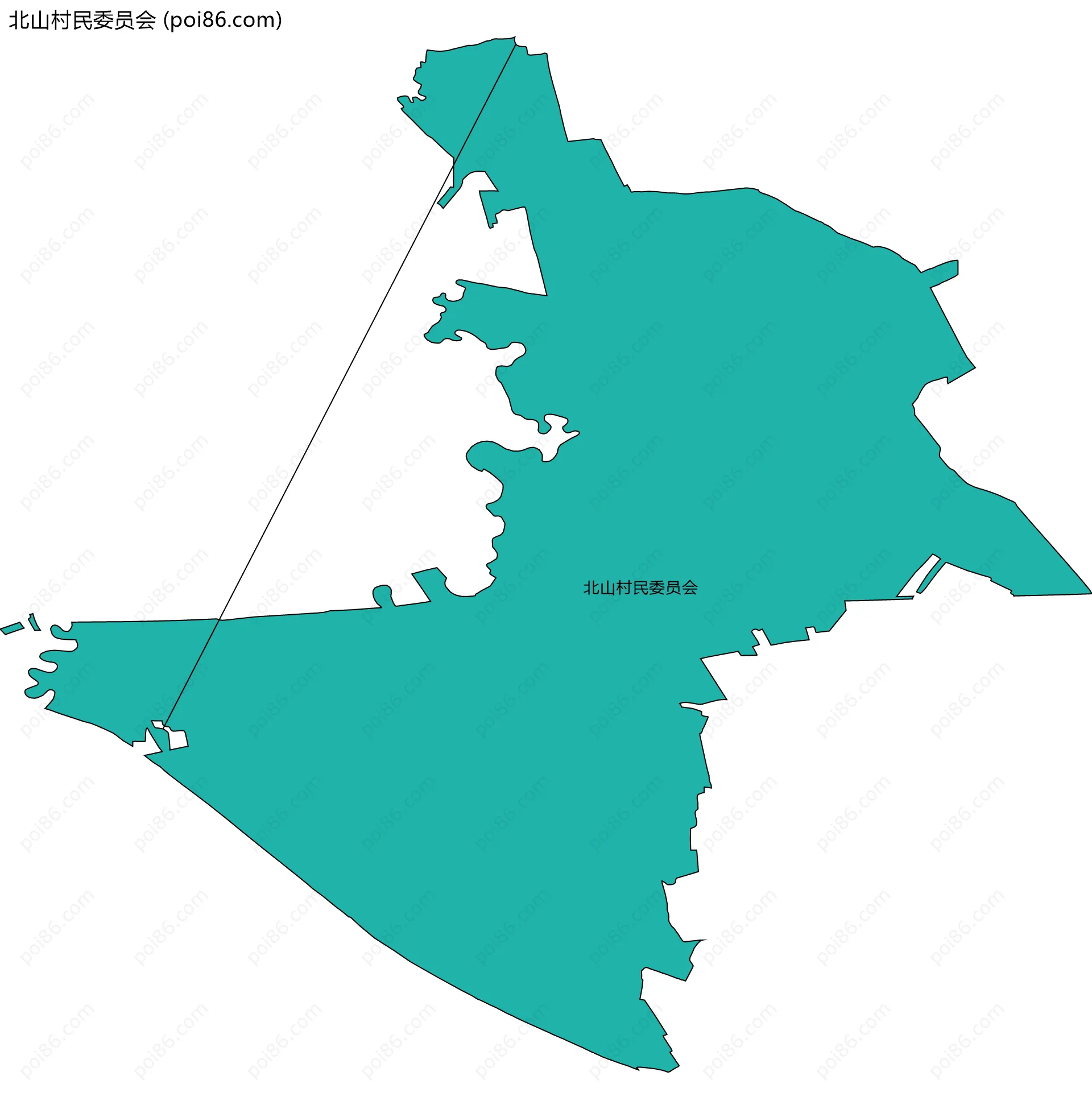 北山村民委员会边界地图