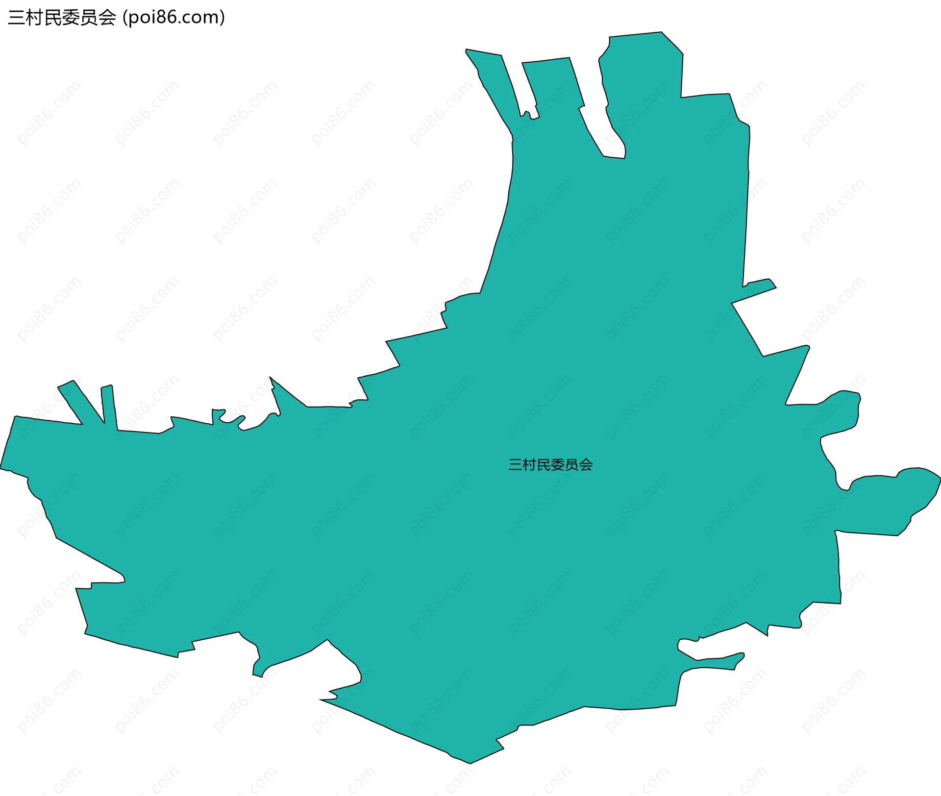 三村民委员会边界地图