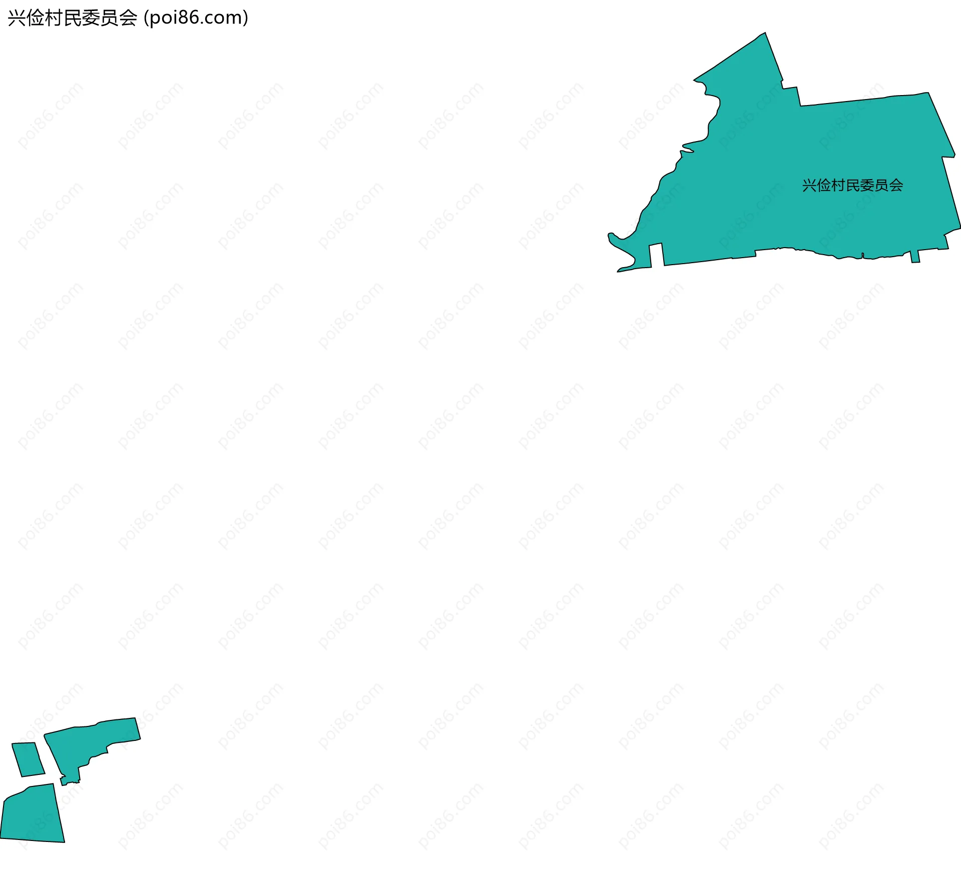 兴俭村民委员会边界地图