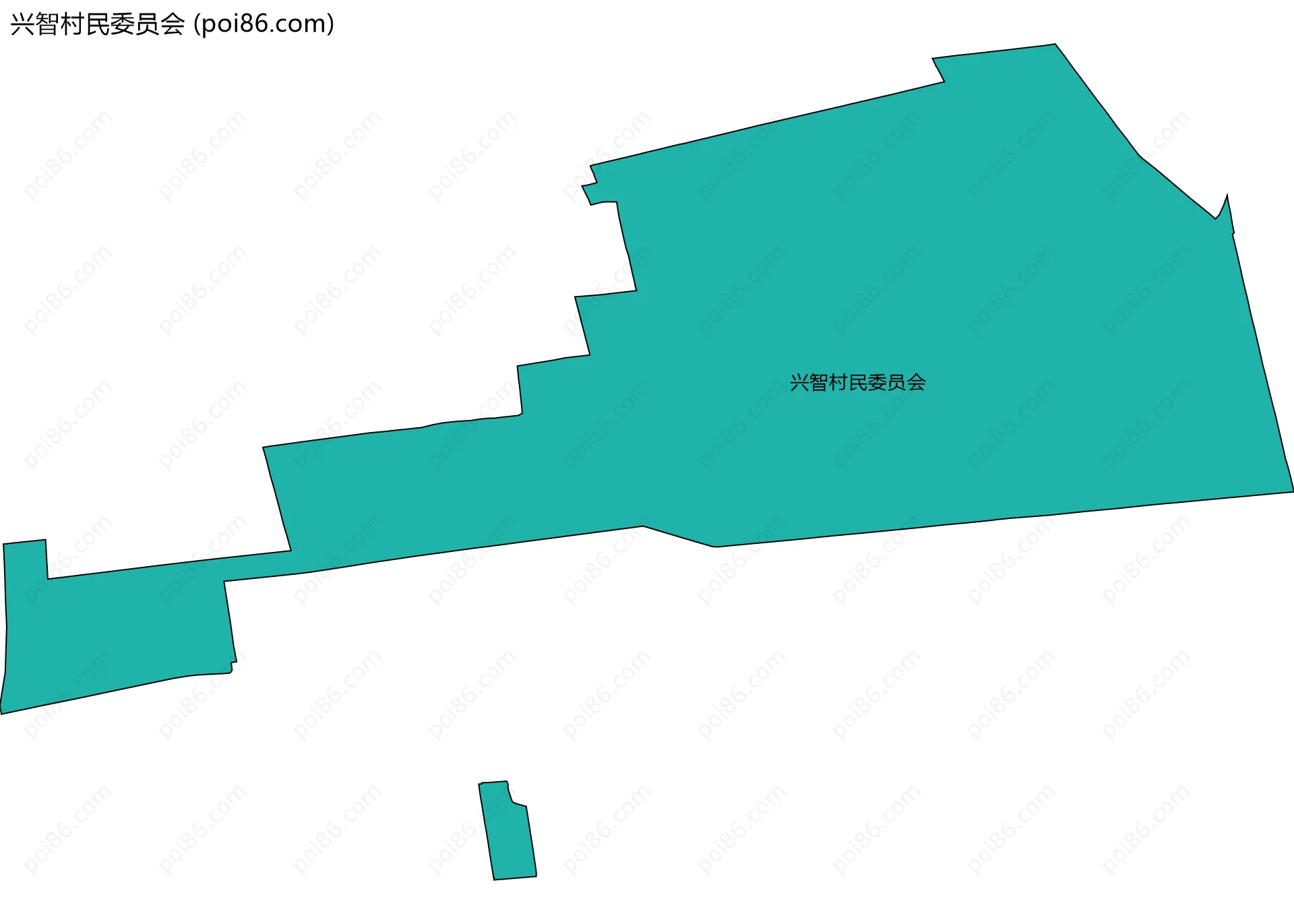 兴智村民委员会边界地图