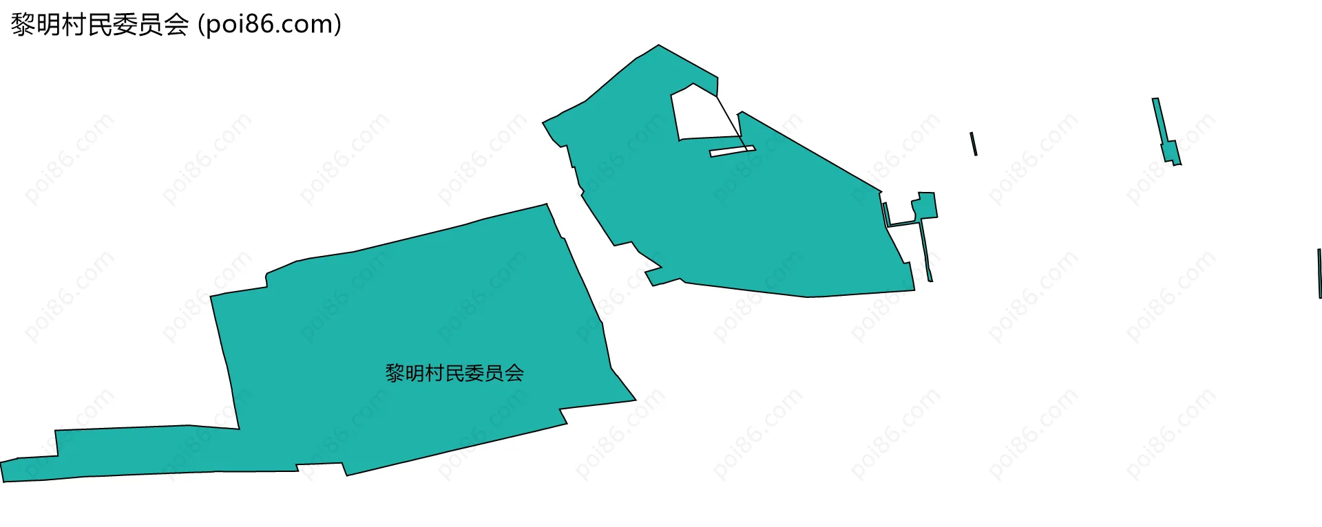 黎明村民委员会边界地图