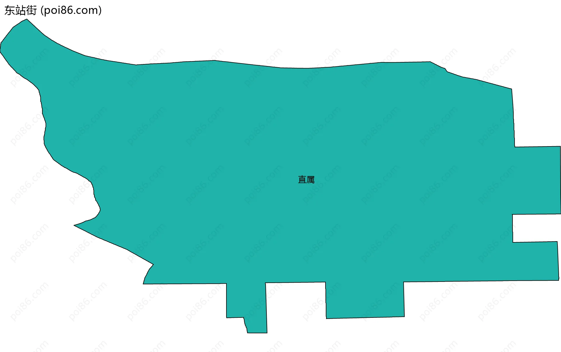 东站街边界地图(五级行政区划)