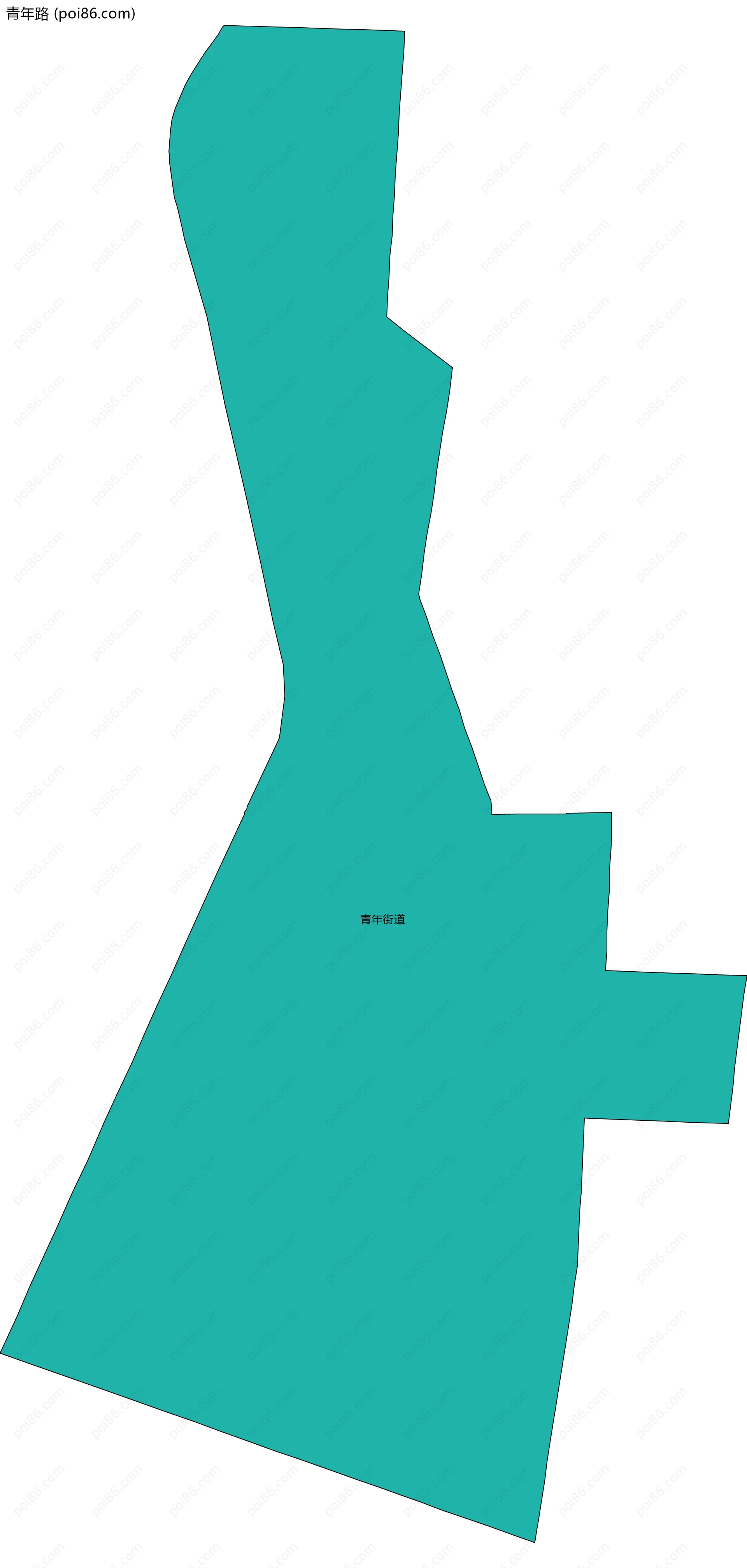 青年路边界地图(五级行政区划)