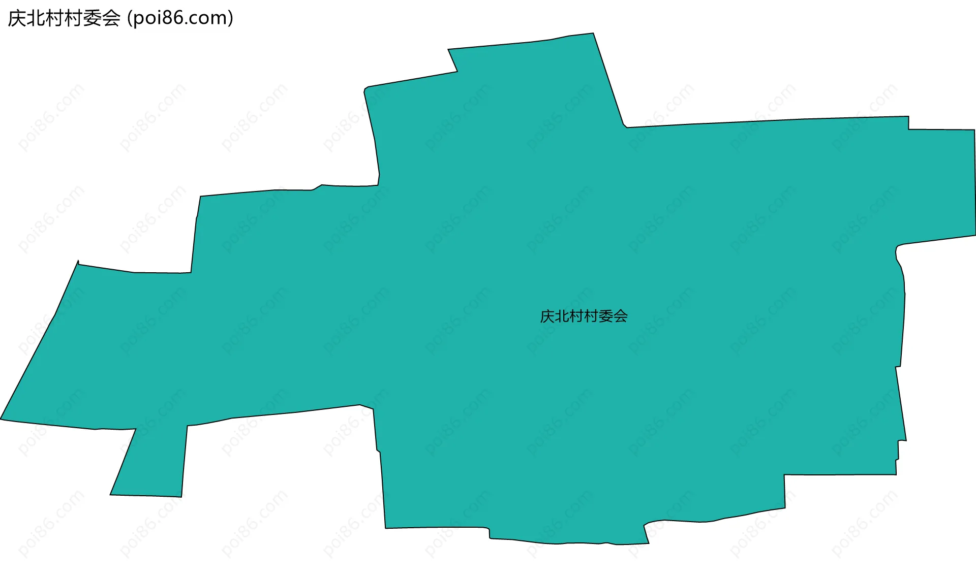 庆北村村委会边界地图