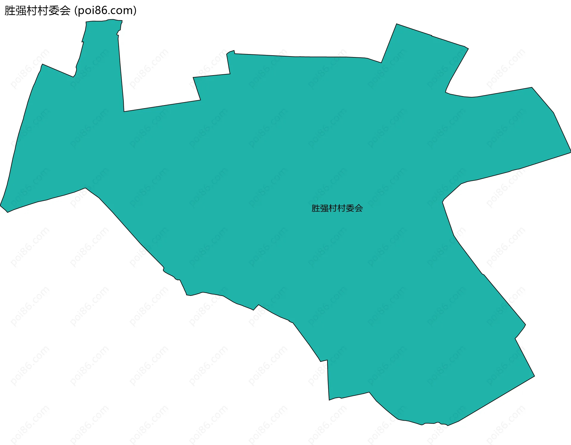 胜强村村委会边界地图