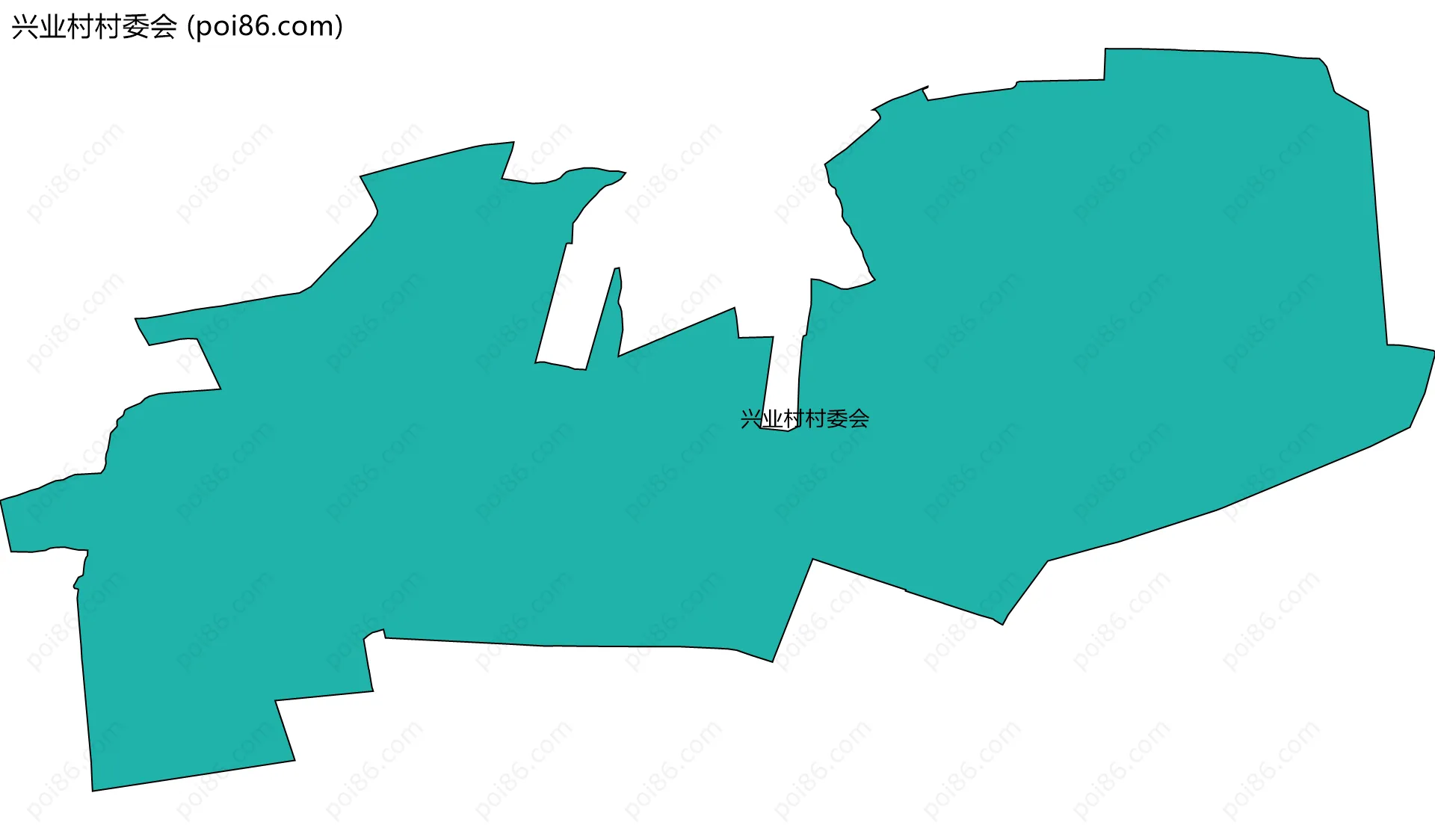 兴业村村委会边界地图