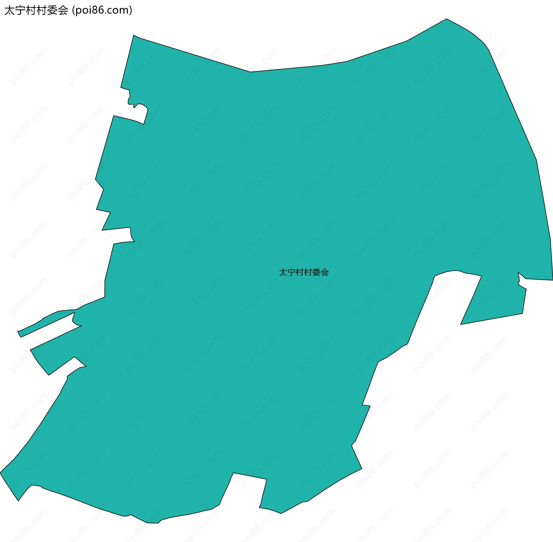 太宁村村委会边界地图