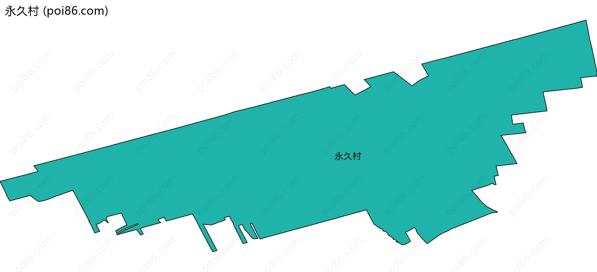 永久村边界地图