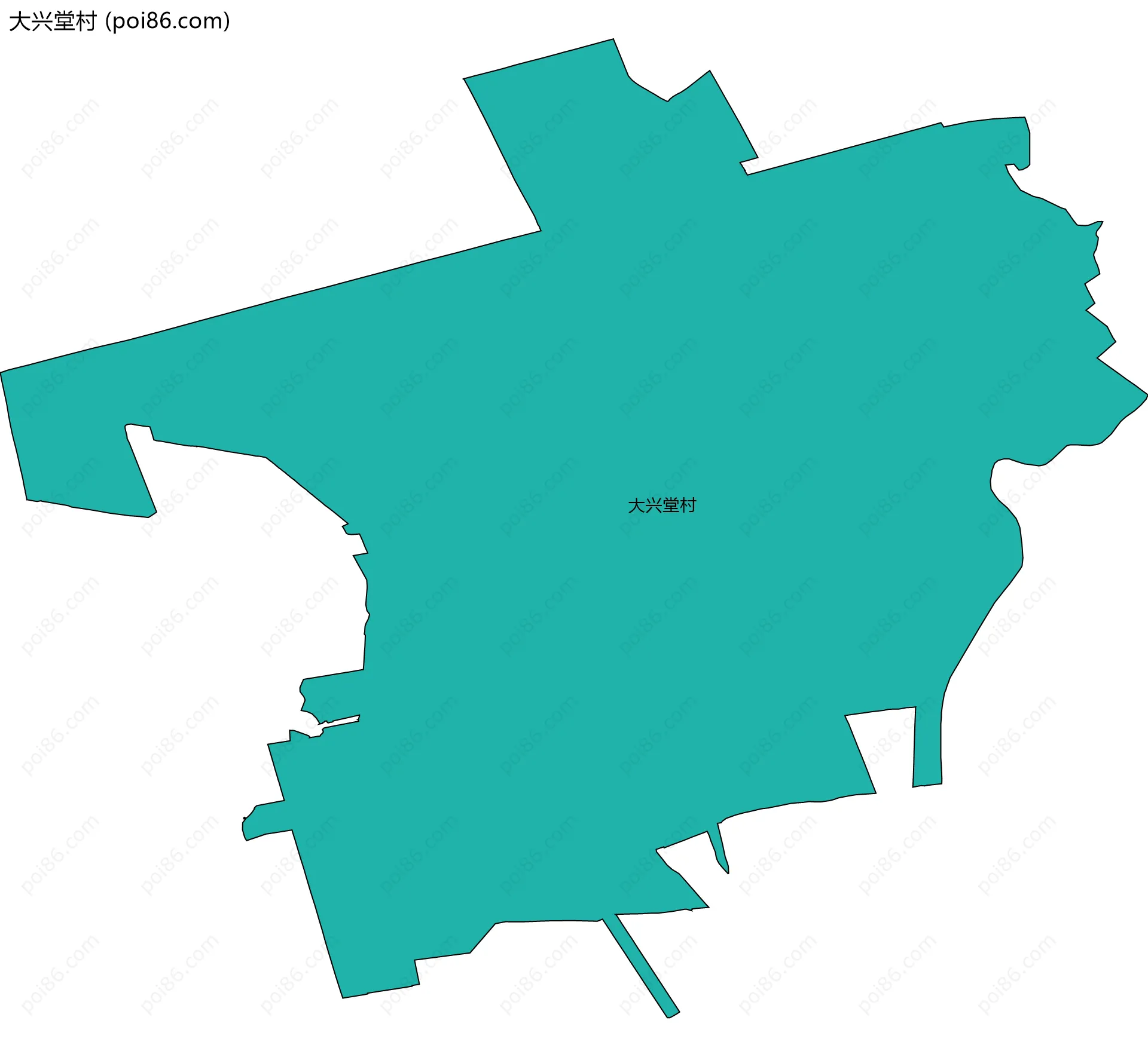 大兴堂村边界地图