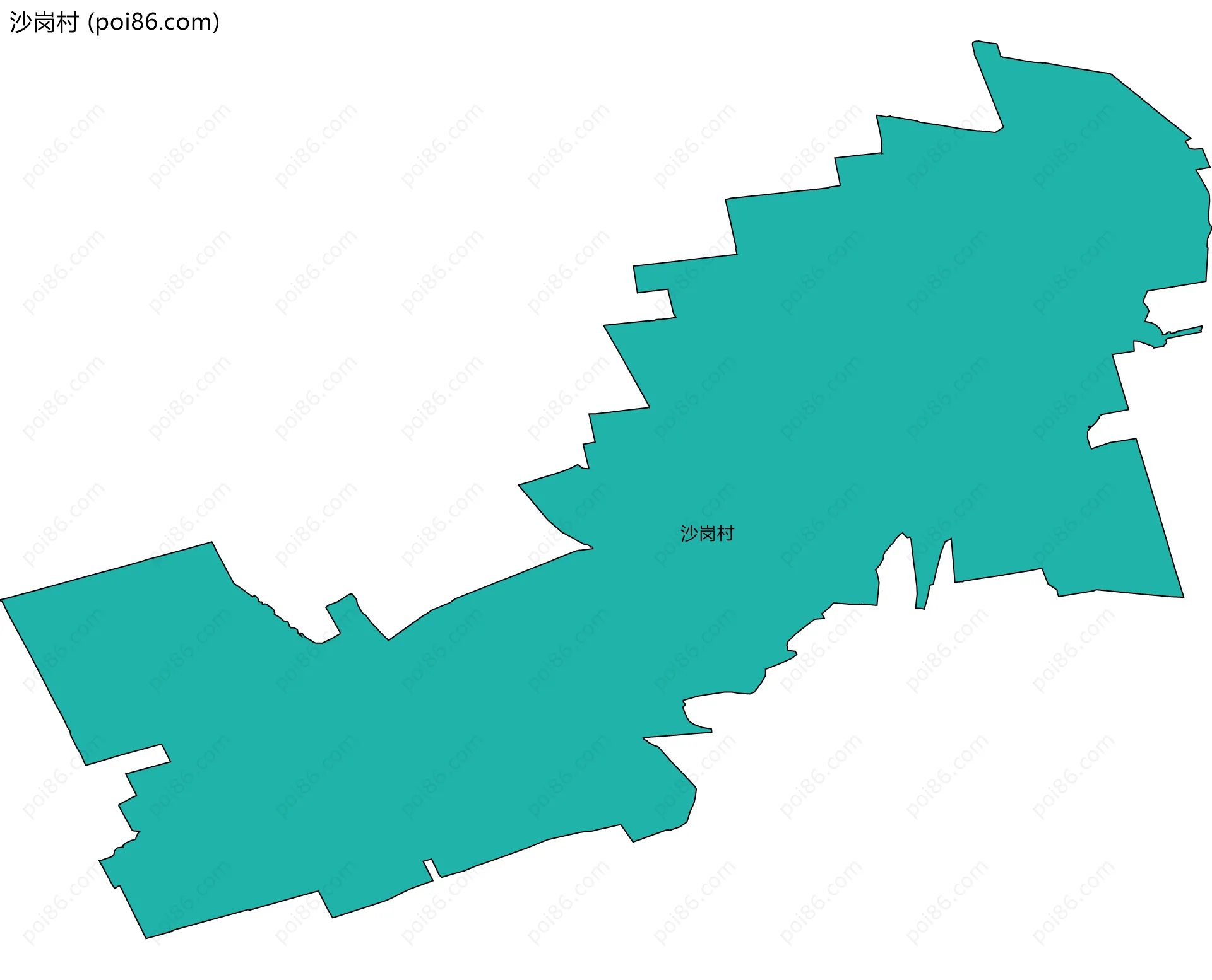 沙岗村边界地图
