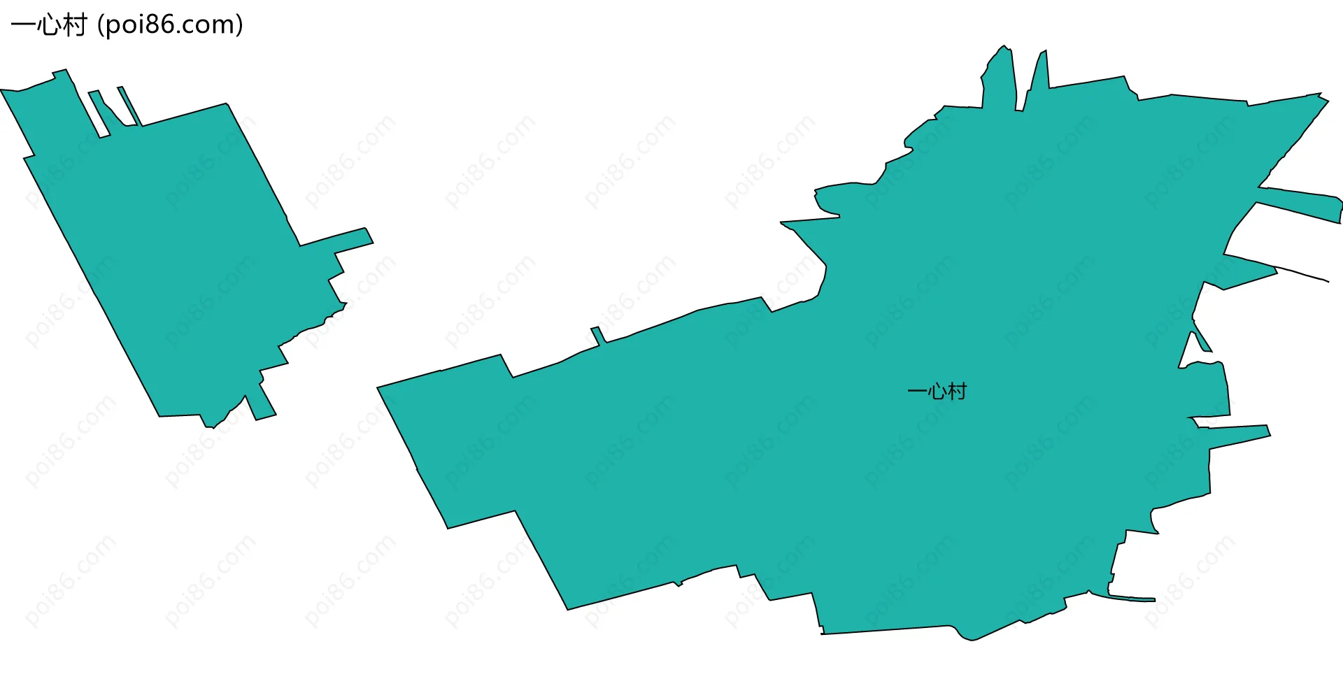 一心村边界地图