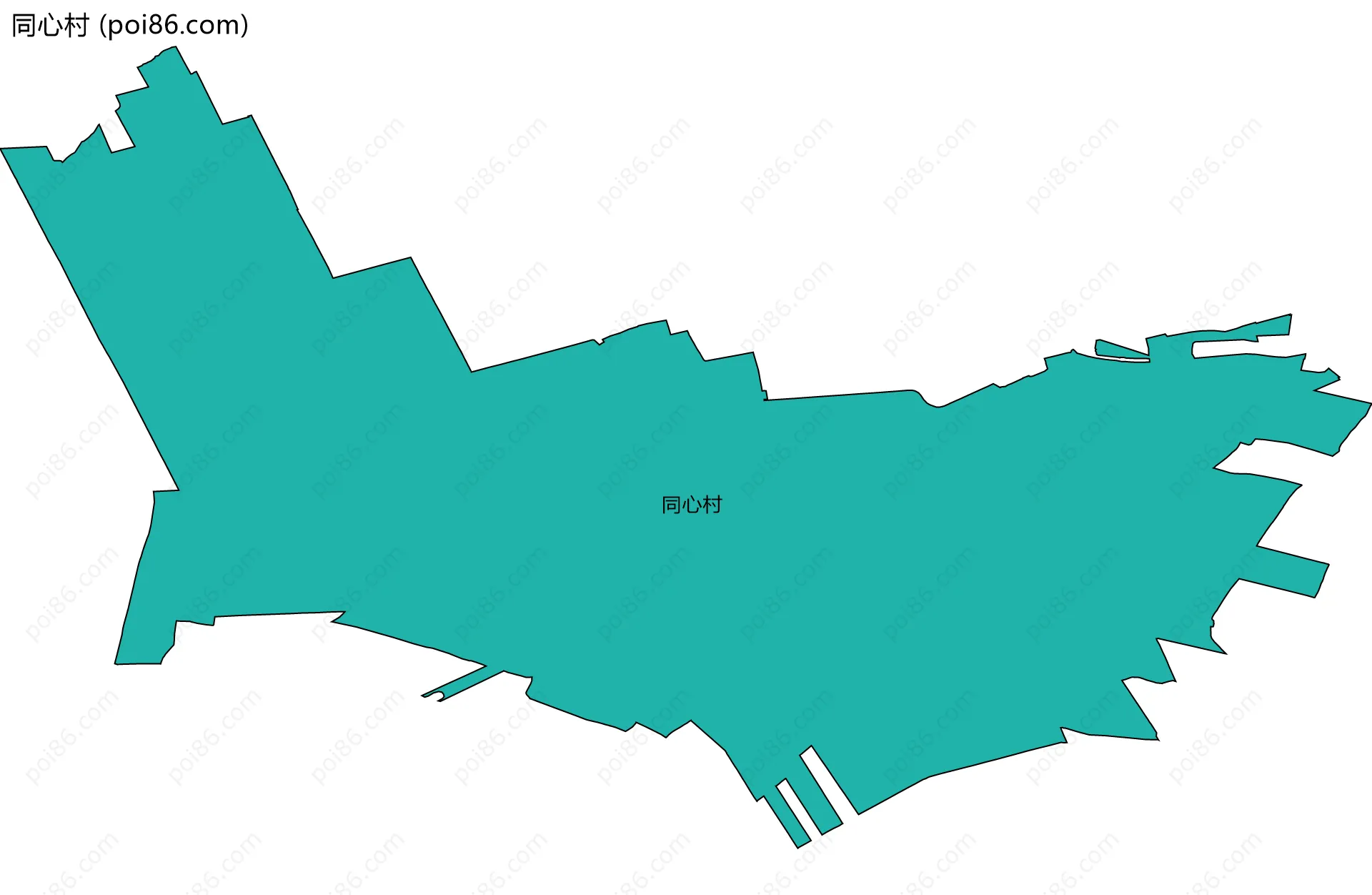 同心村边界地图