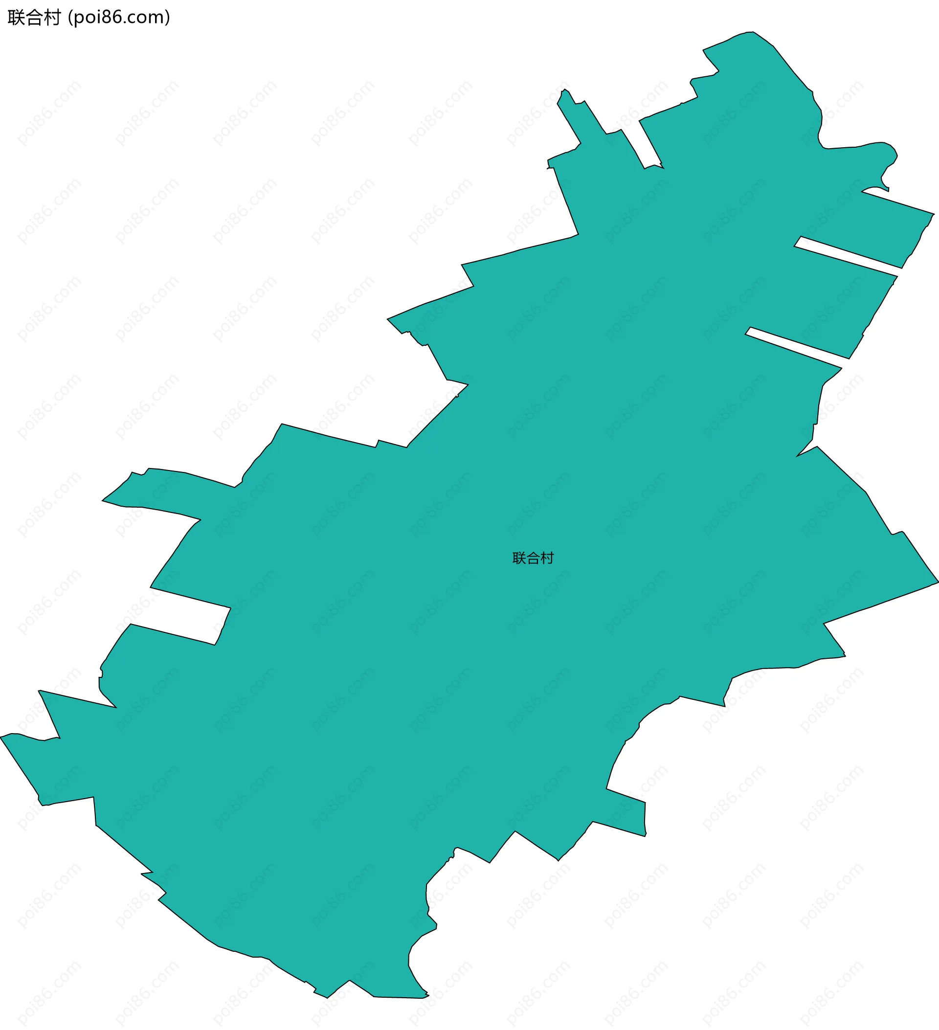 联合村边界地图