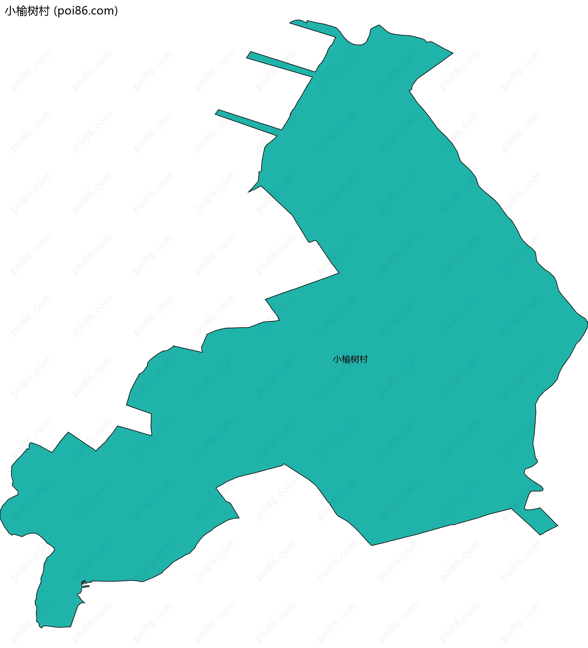 小榆树村边界地图