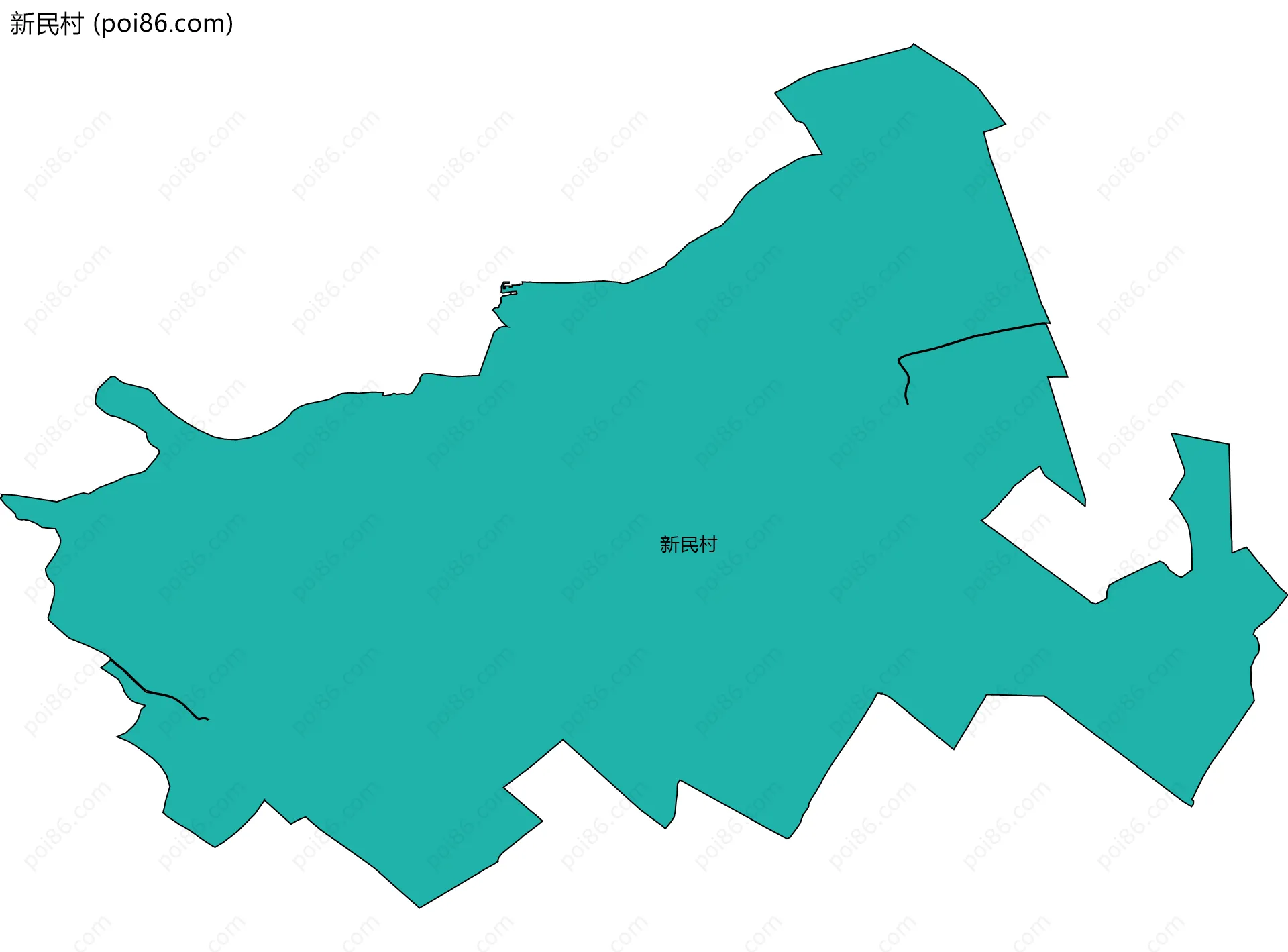 新民村边界地图