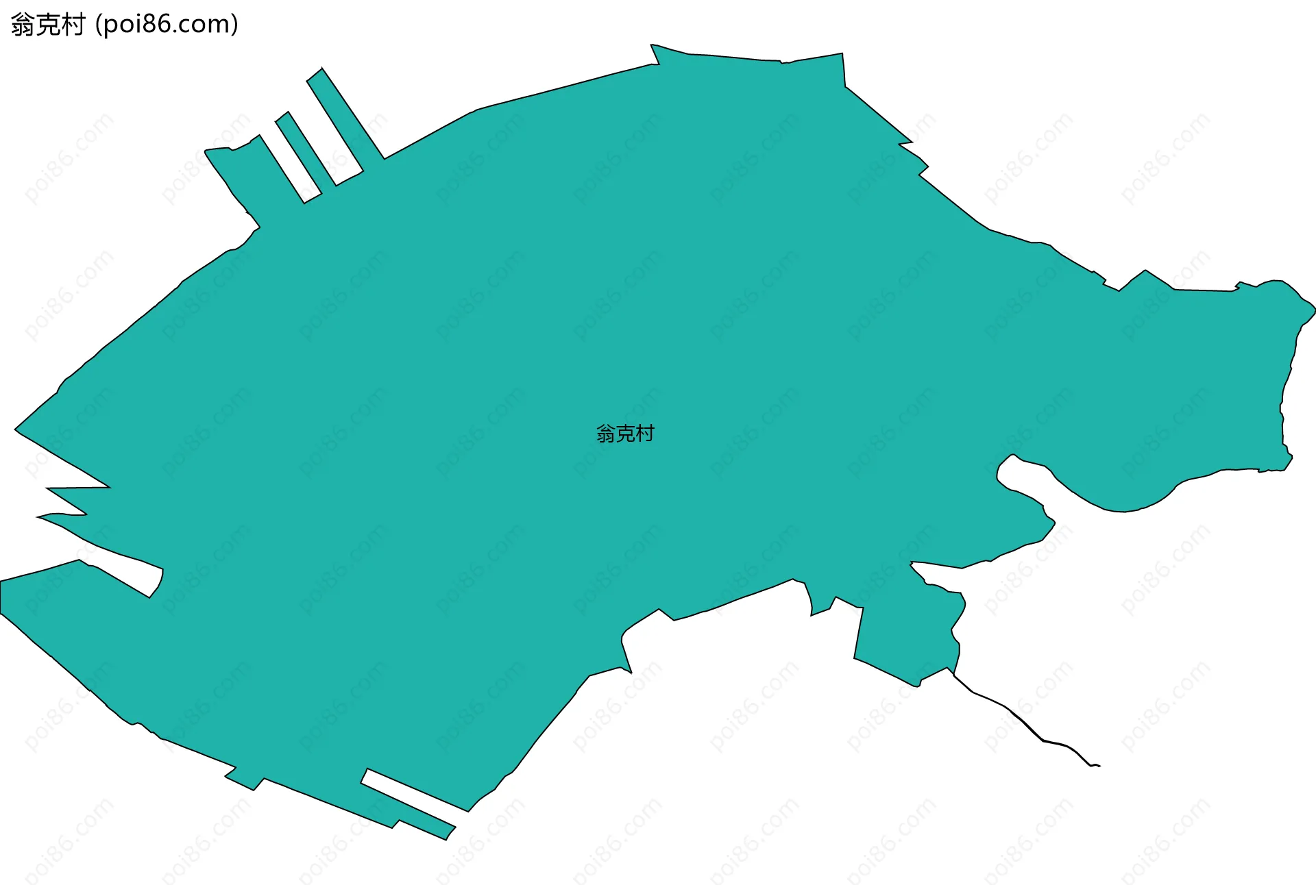 翁克村边界地图