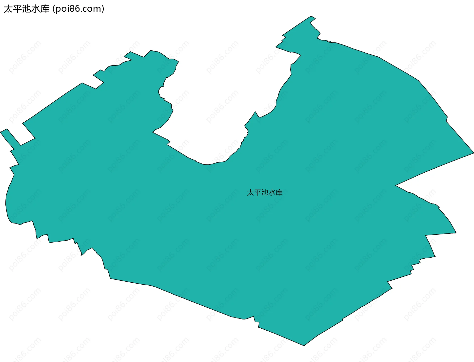 太平池水库边界地图