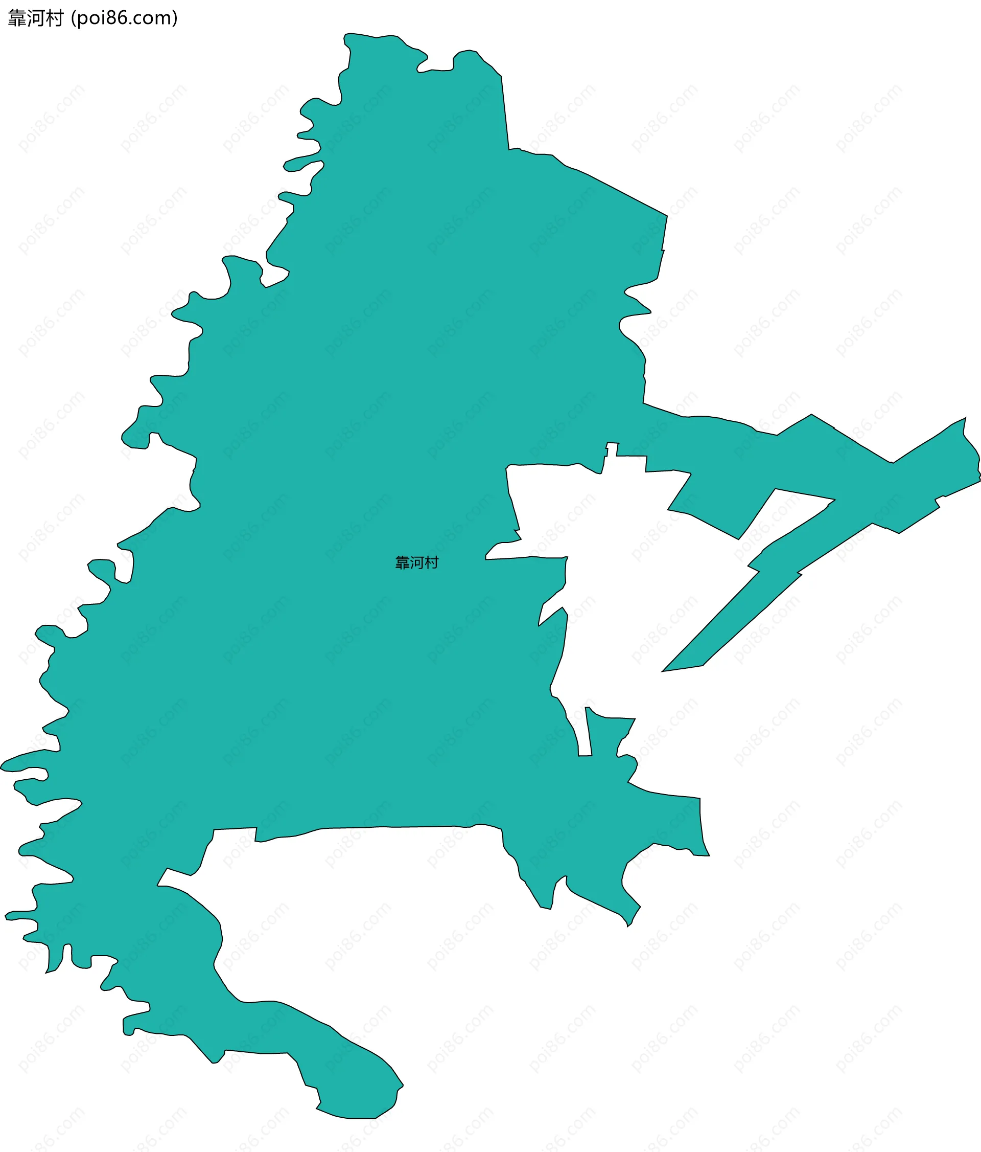 靠河村边界地图