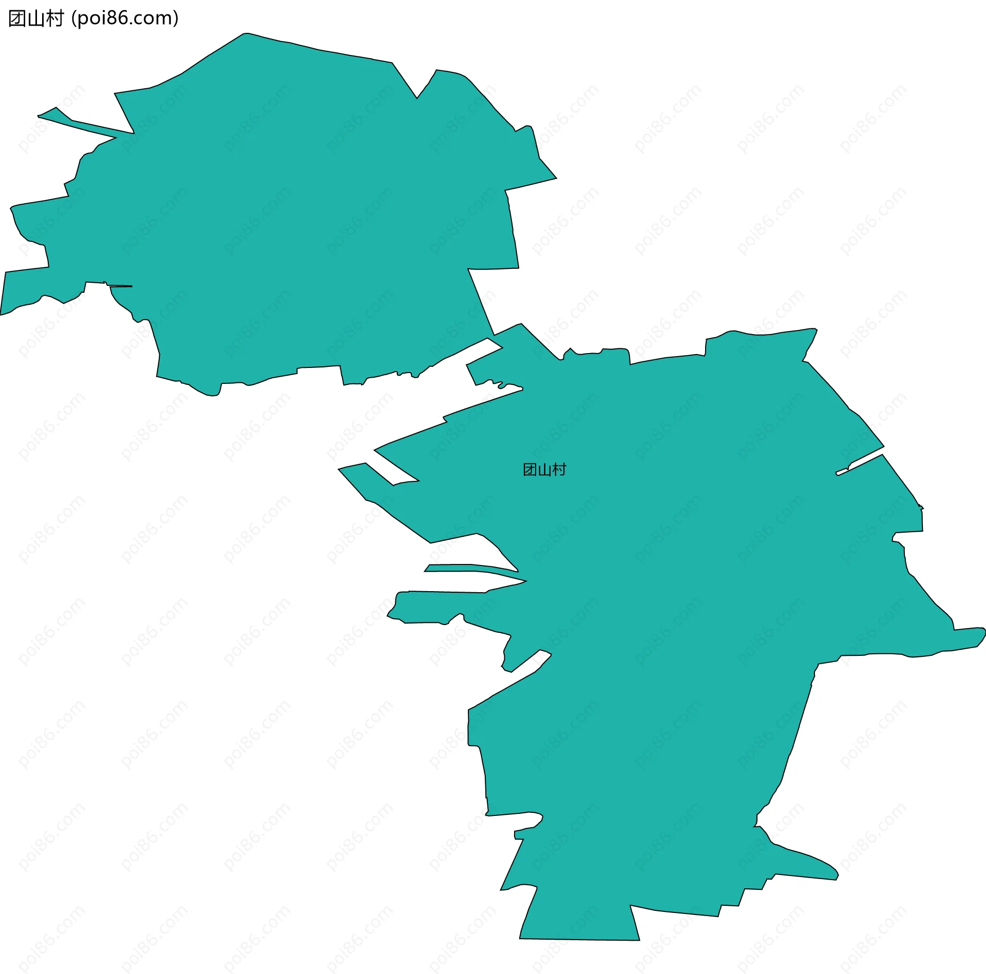 团山村边界地图