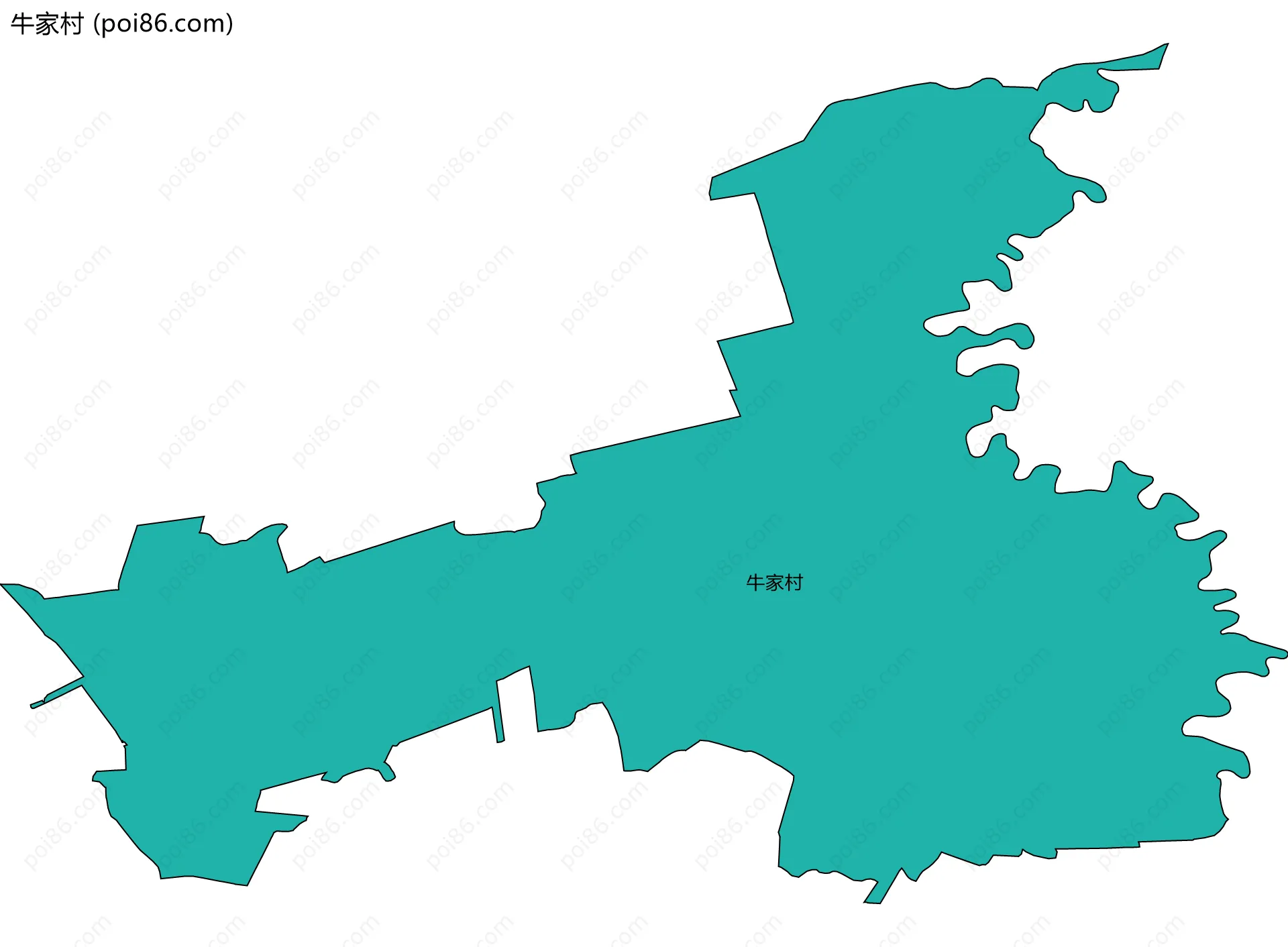 牛家村边界地图