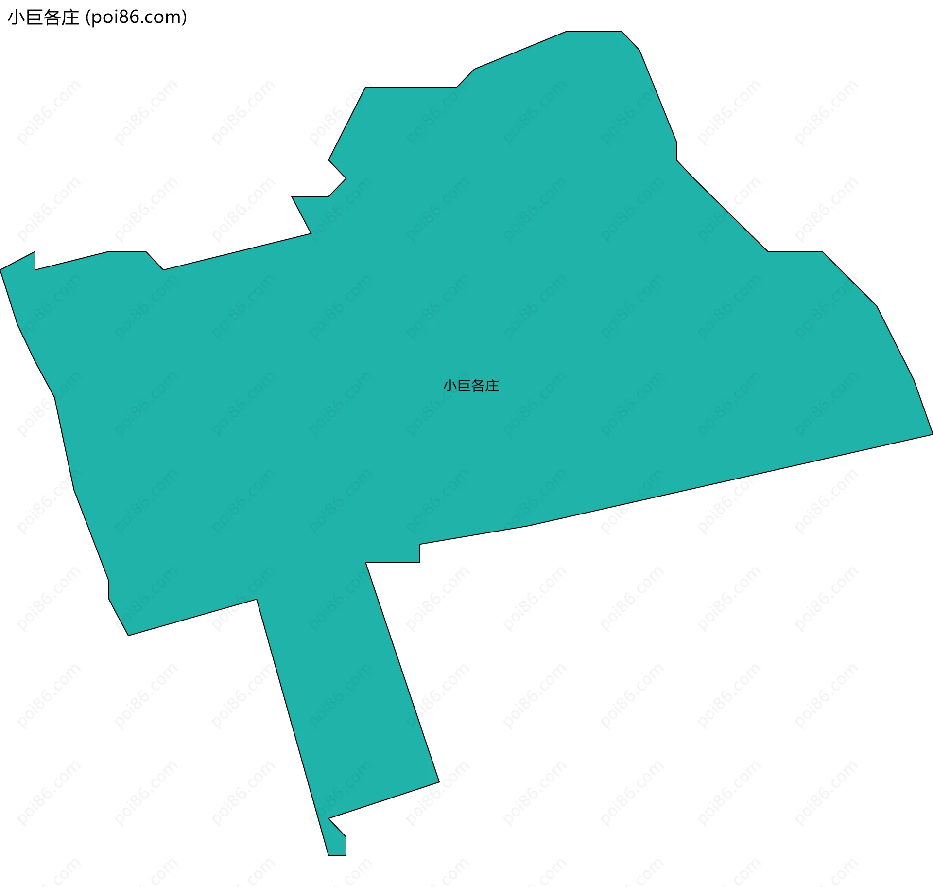 小巨各庄边界地图