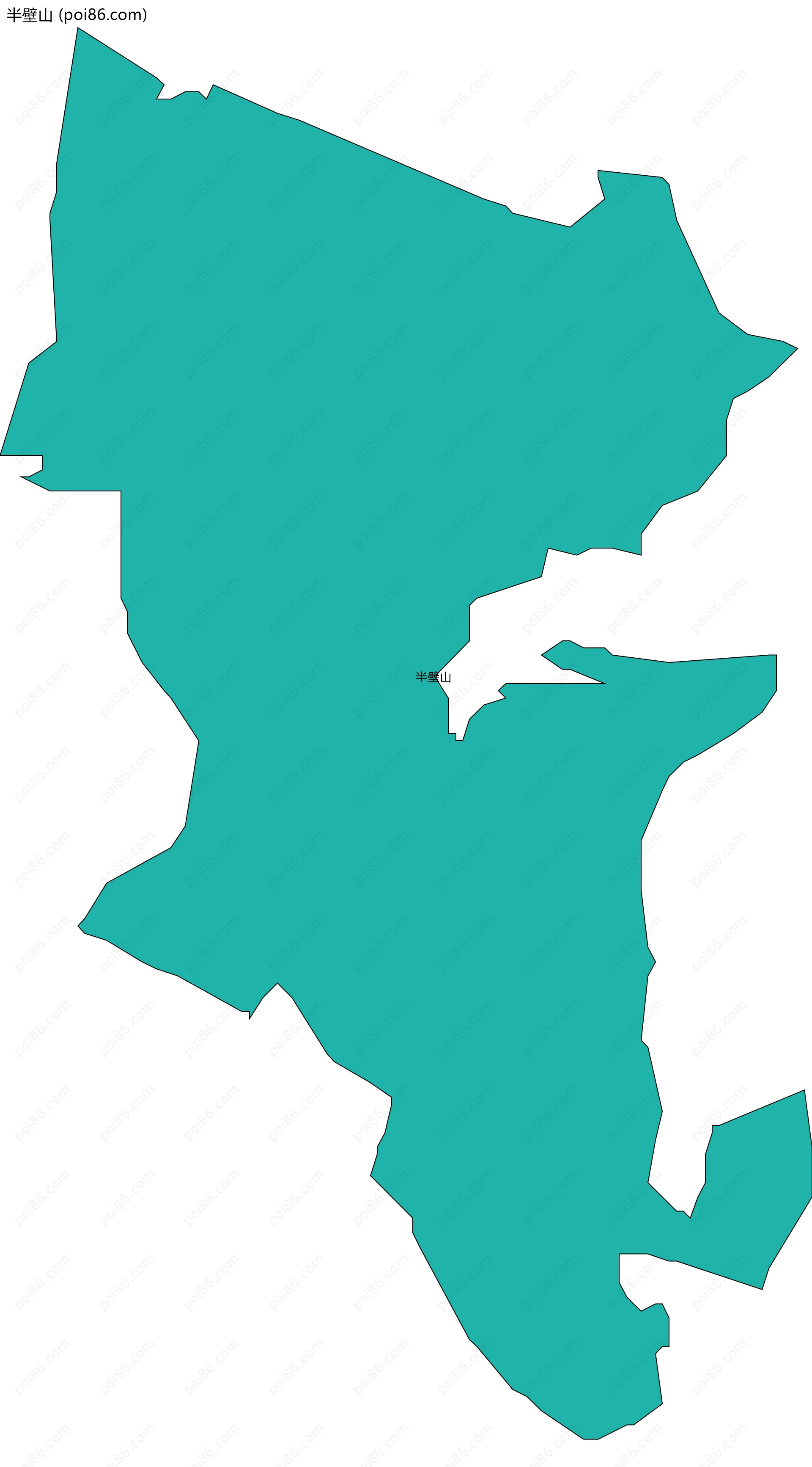 半壁山边界地图