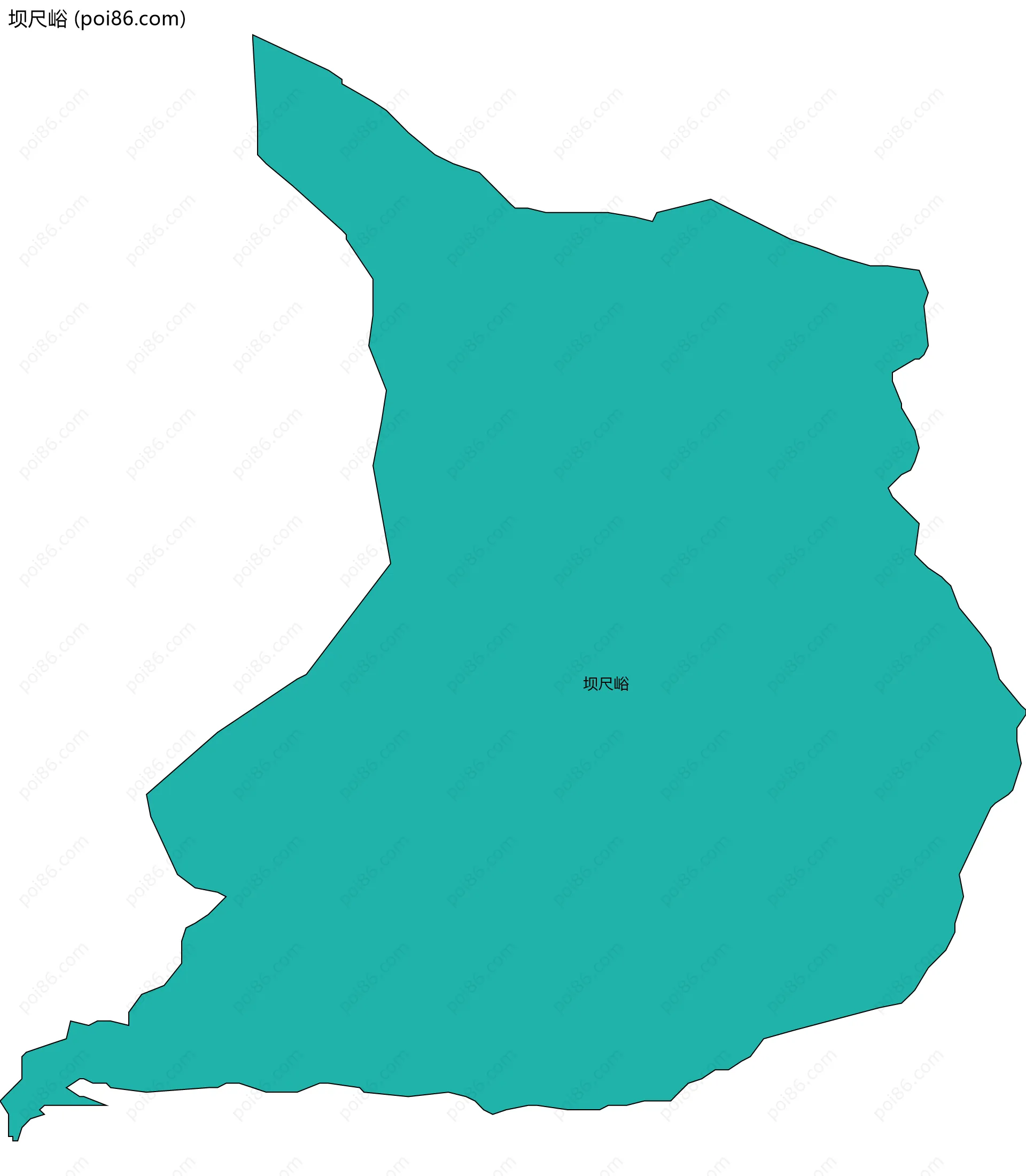 坝尺峪边界地图