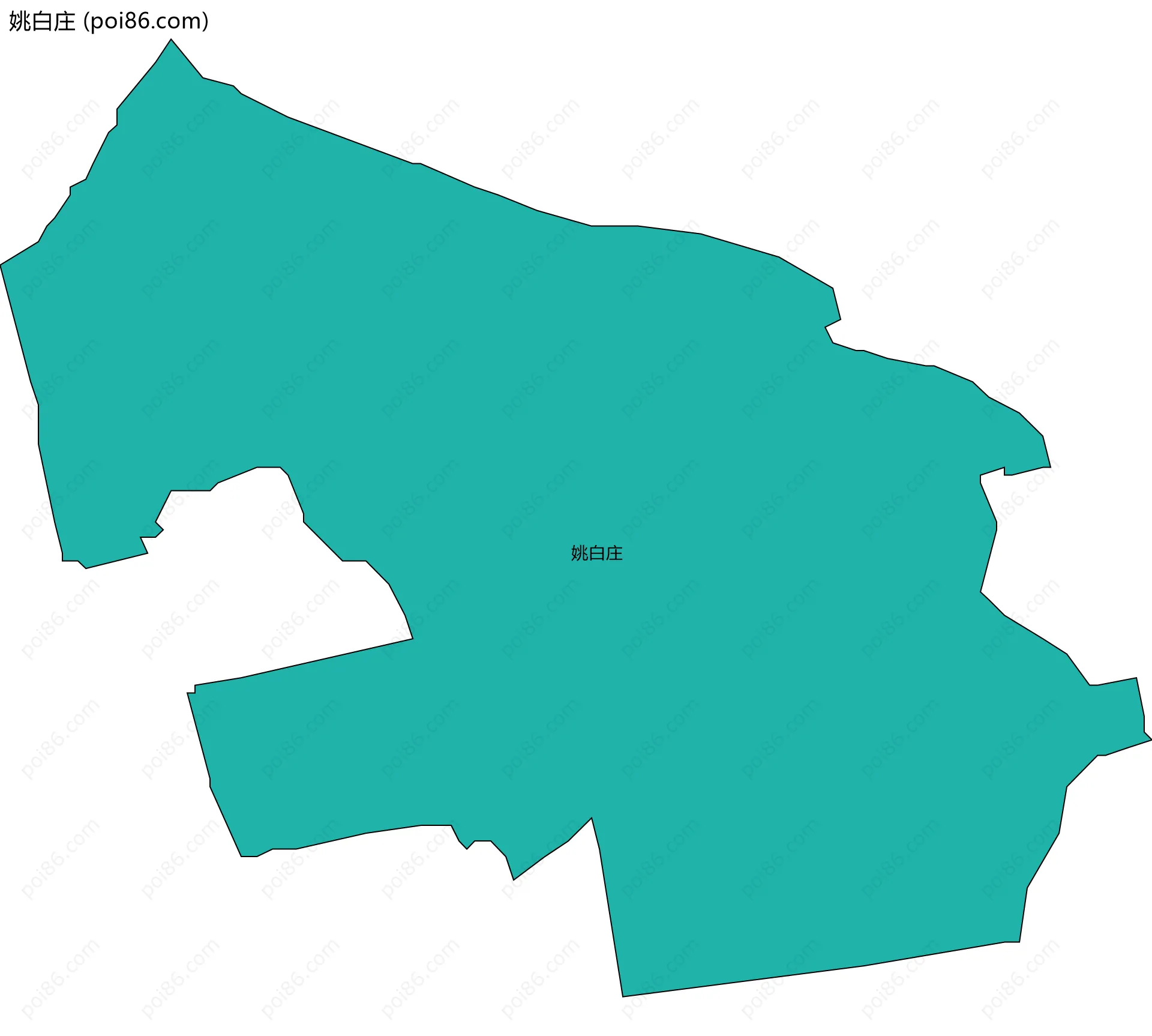 姚白庄边界地图