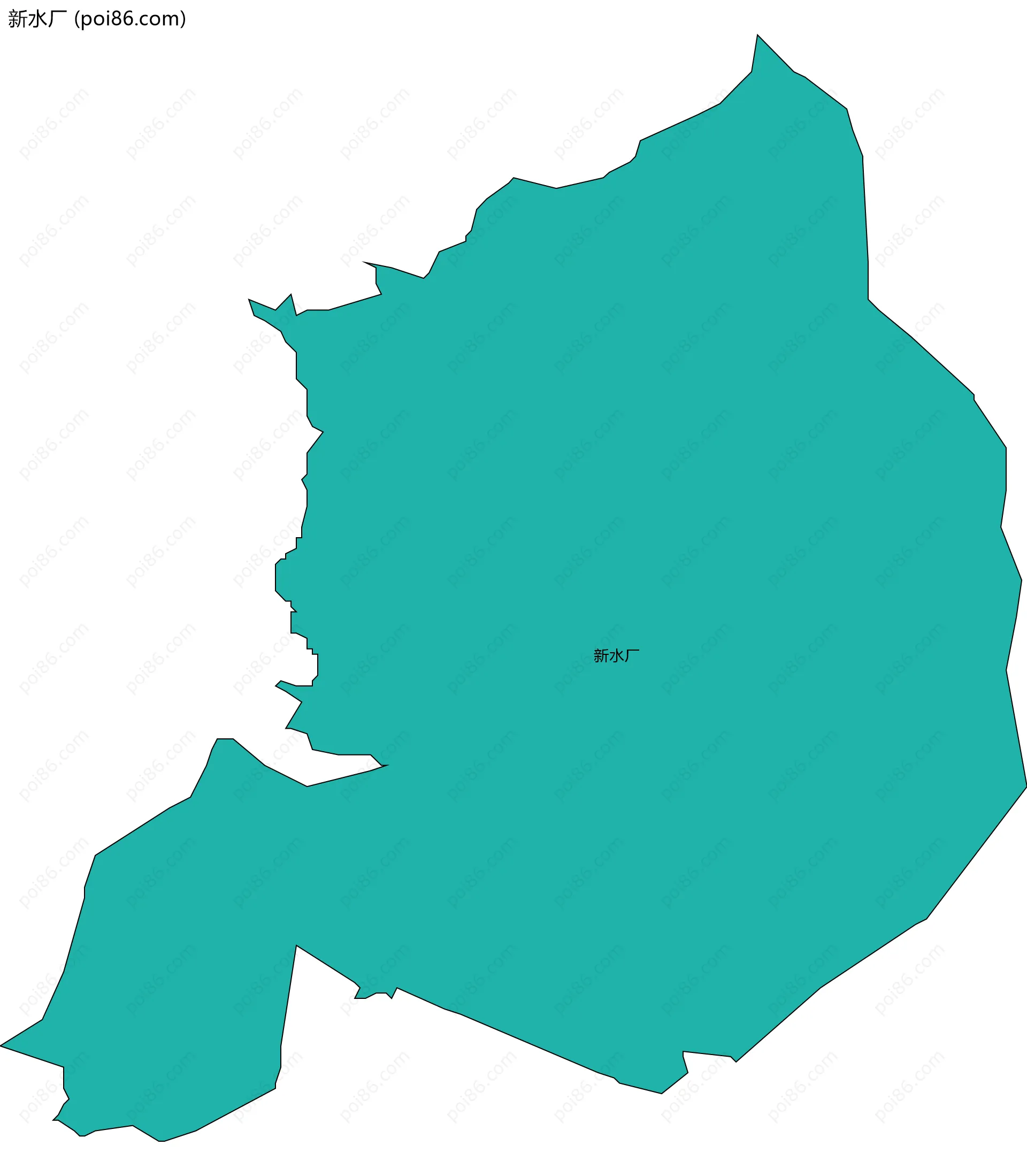 新水厂边界地图