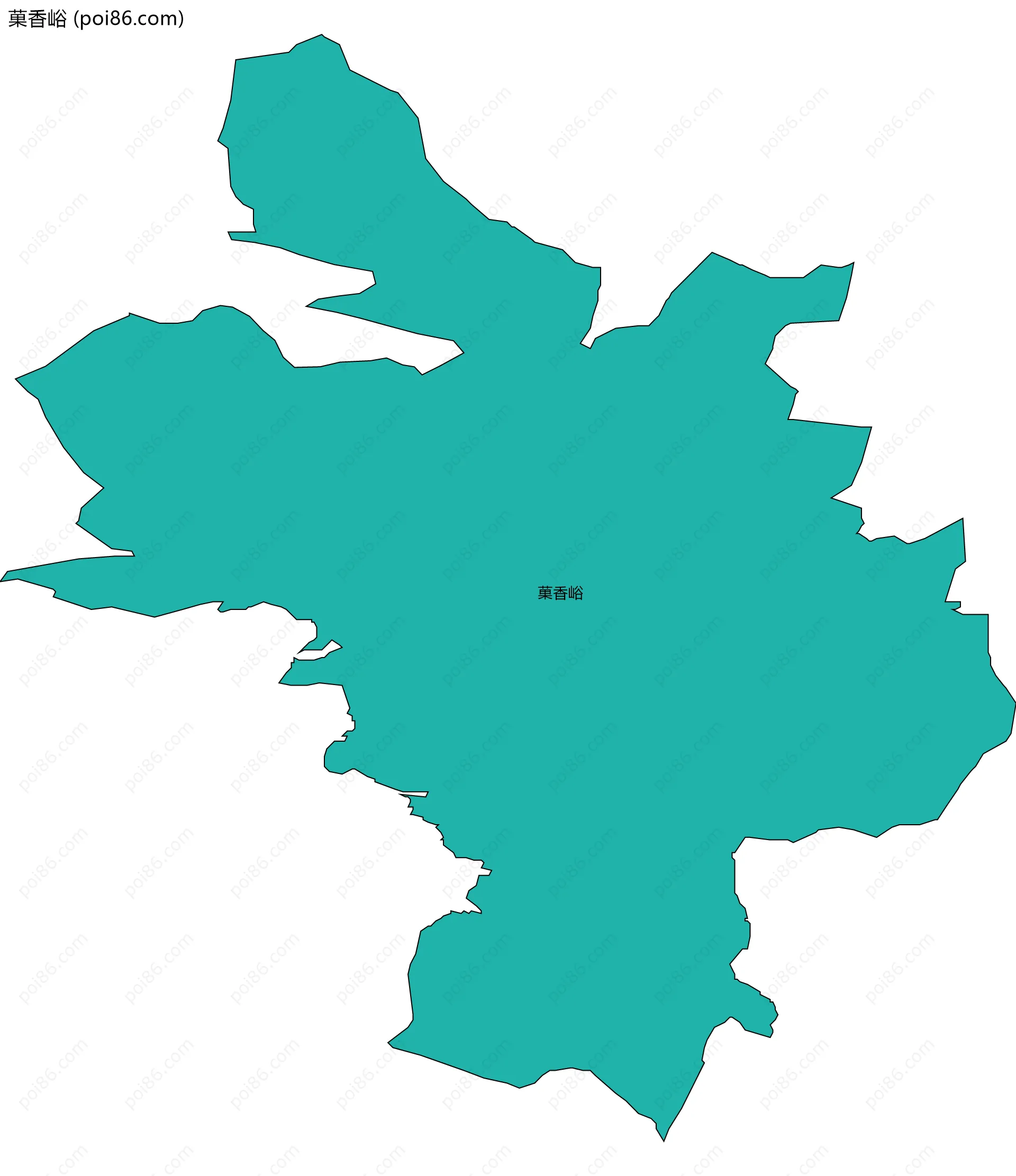 菓香峪边界地图