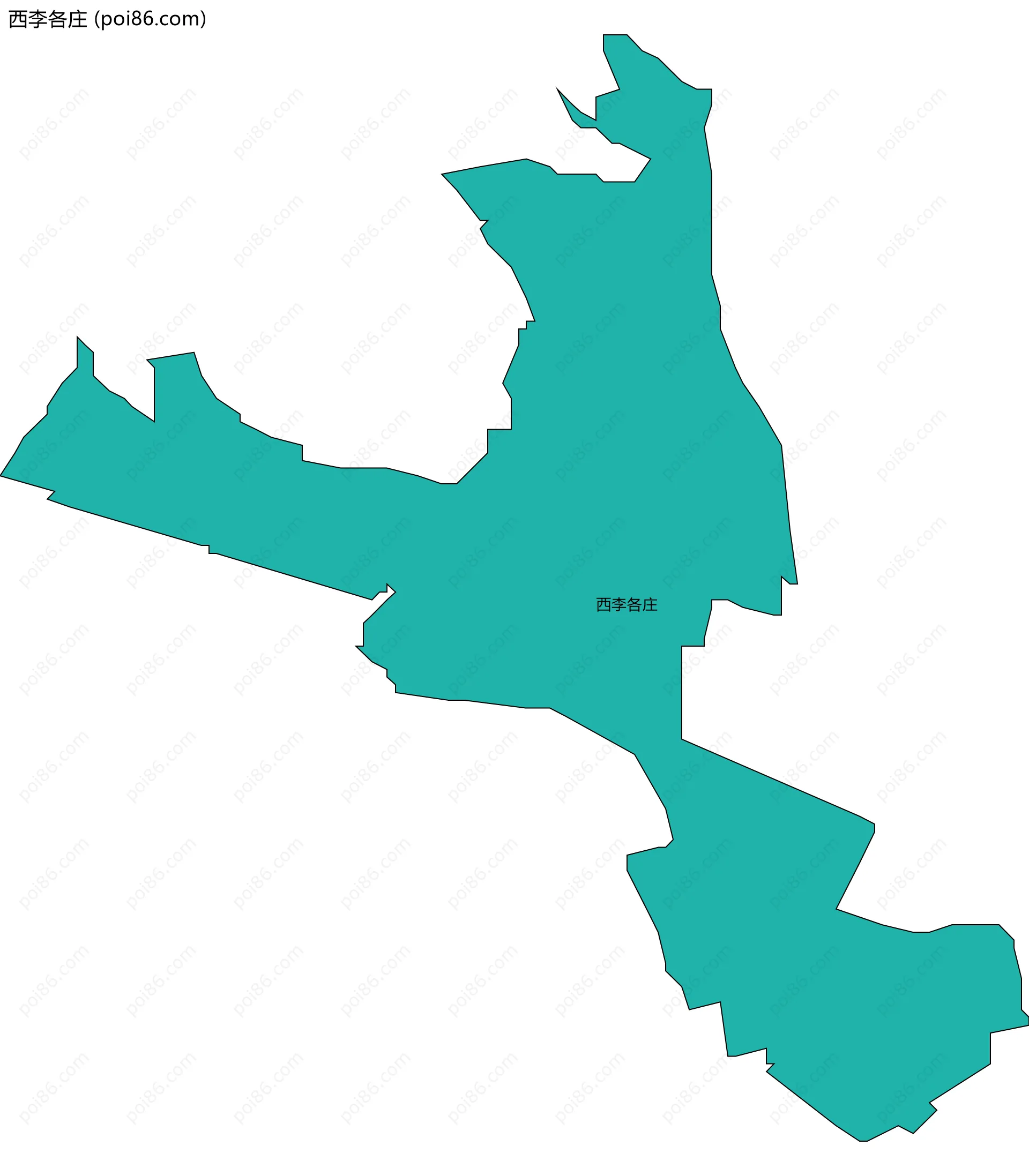 西李各庄边界地图