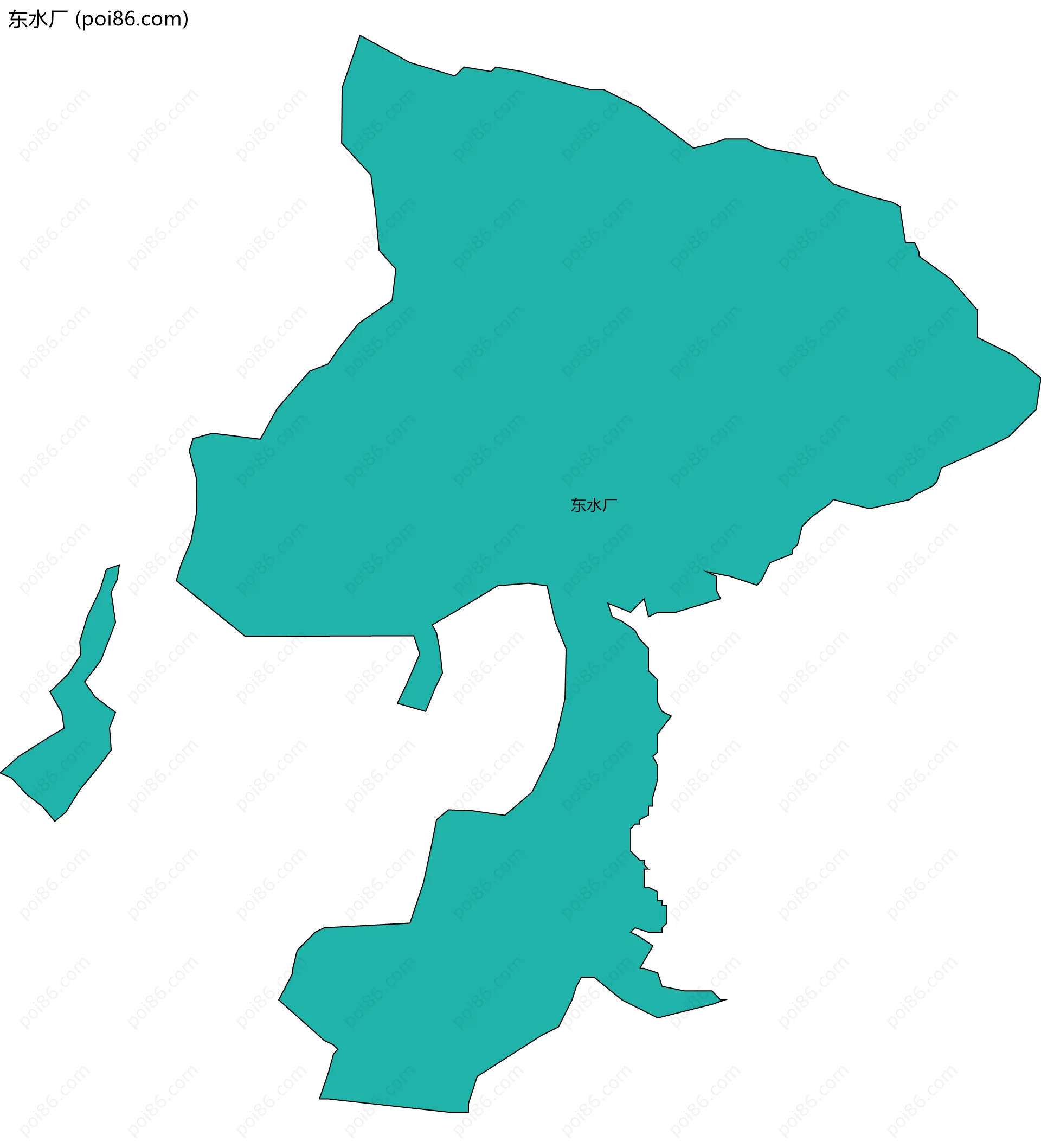 东水厂边界地图