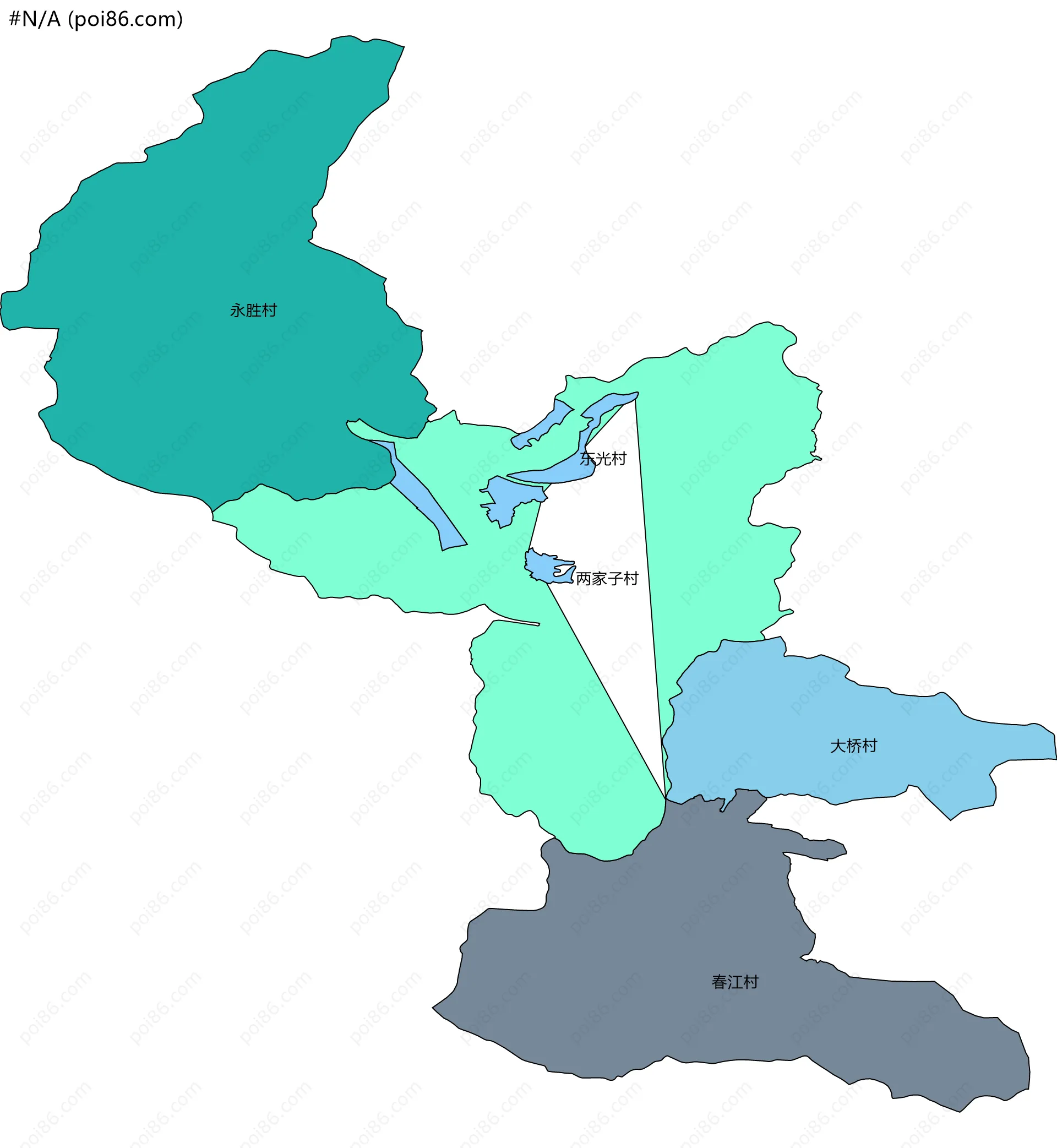 #N/A边界地图(五级行政区划)