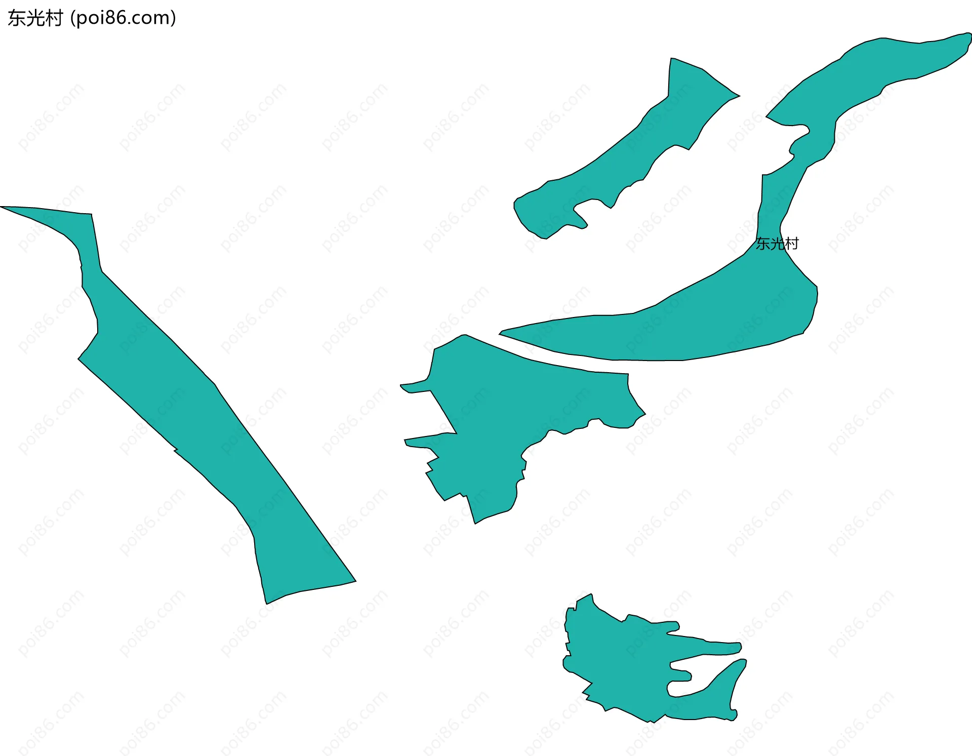 东光村边界地图