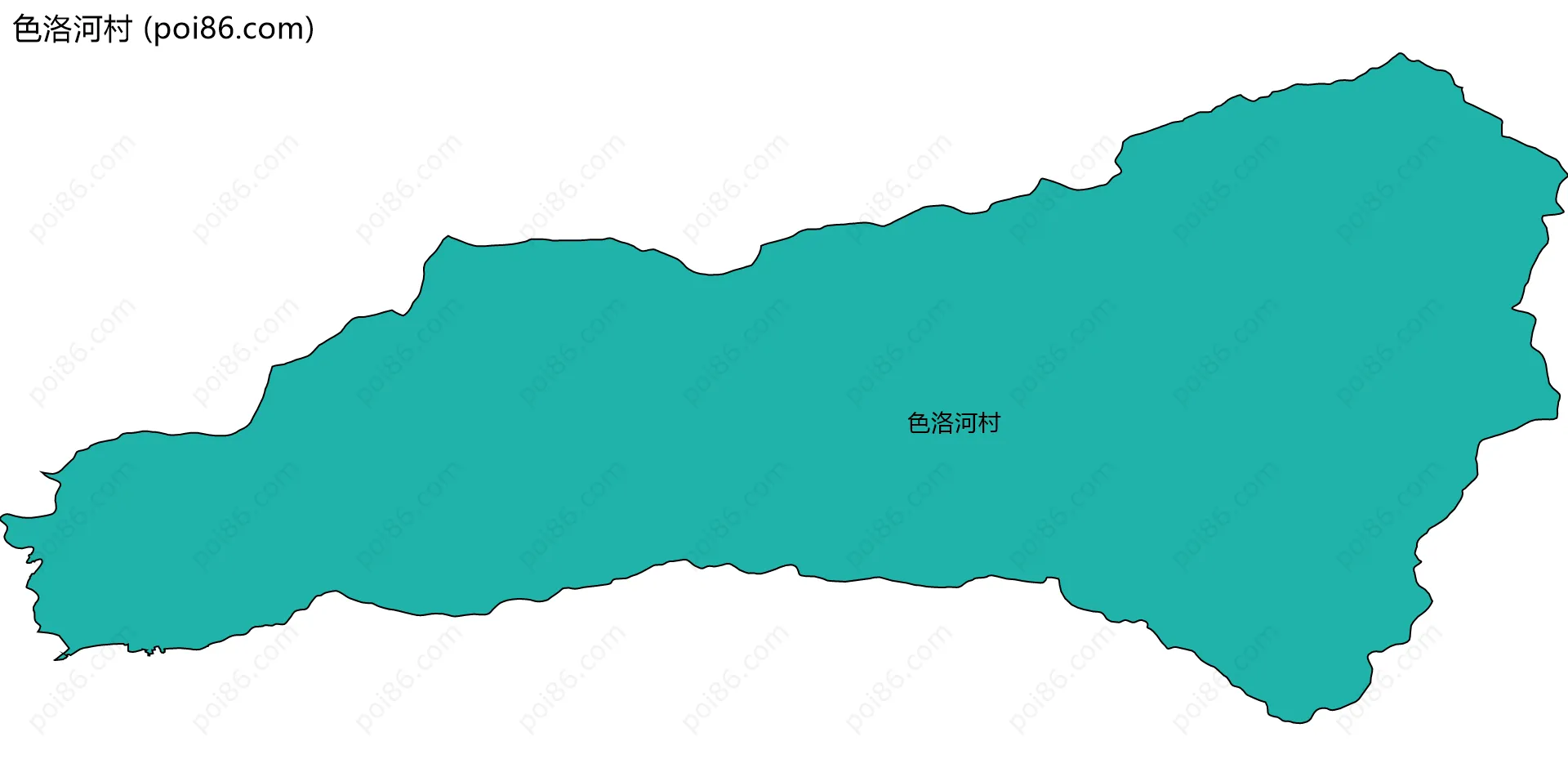 色洛河村边界地图