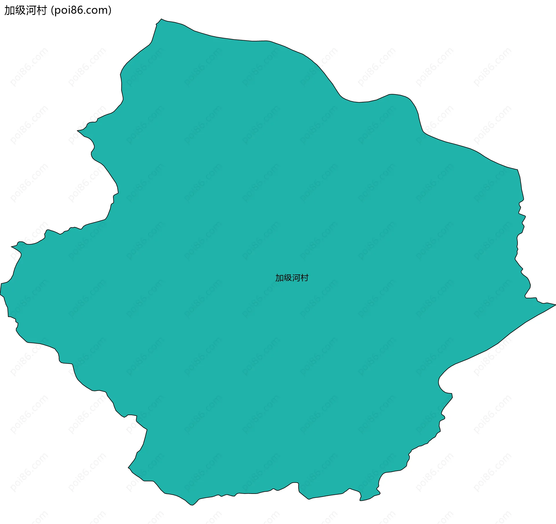 加级河村边界地图