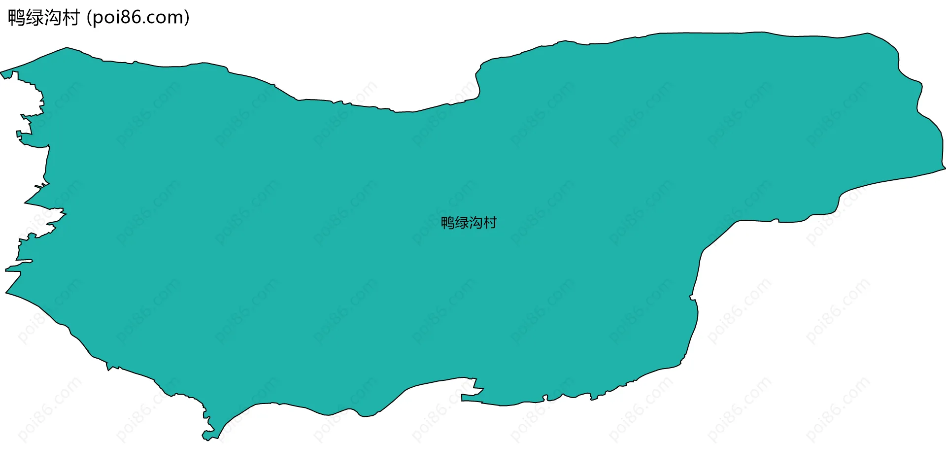 鸭绿沟村边界地图