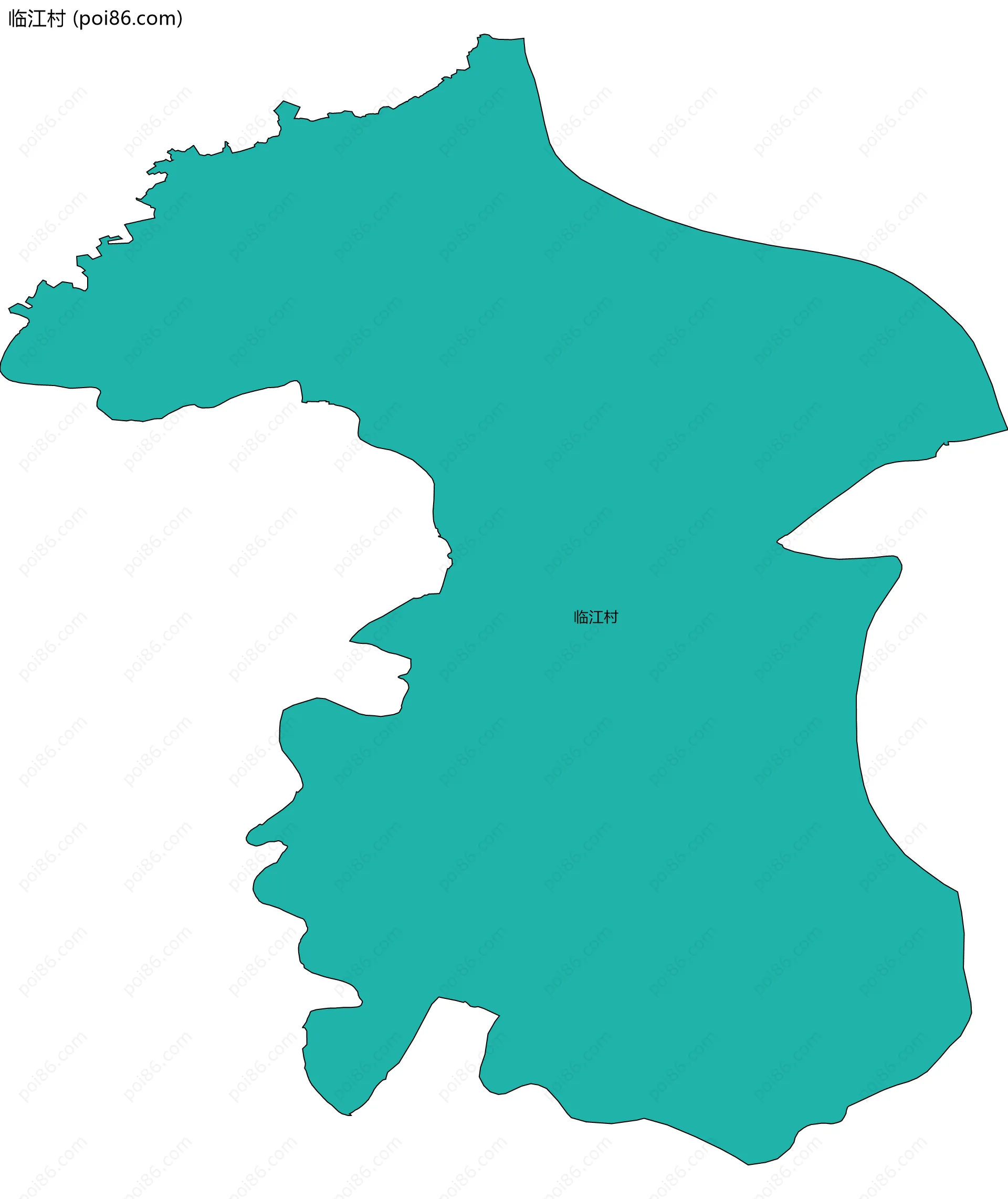 临江村边界地图