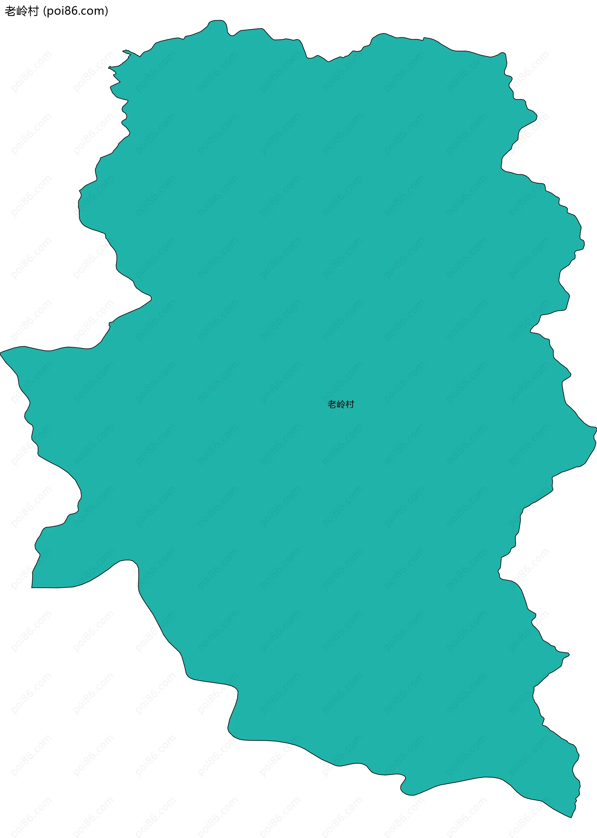 老岭村边界地图