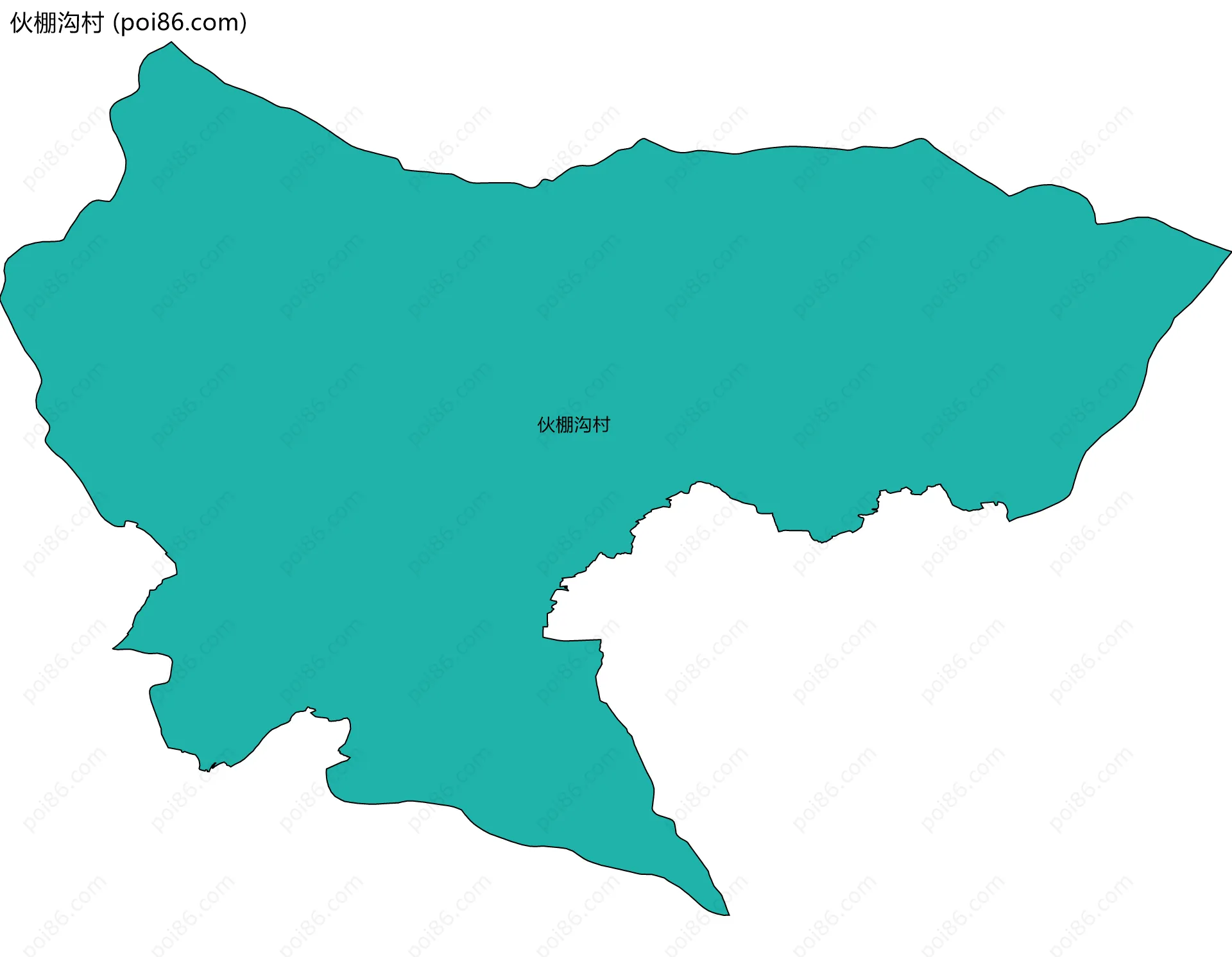 伙棚沟村边界地图