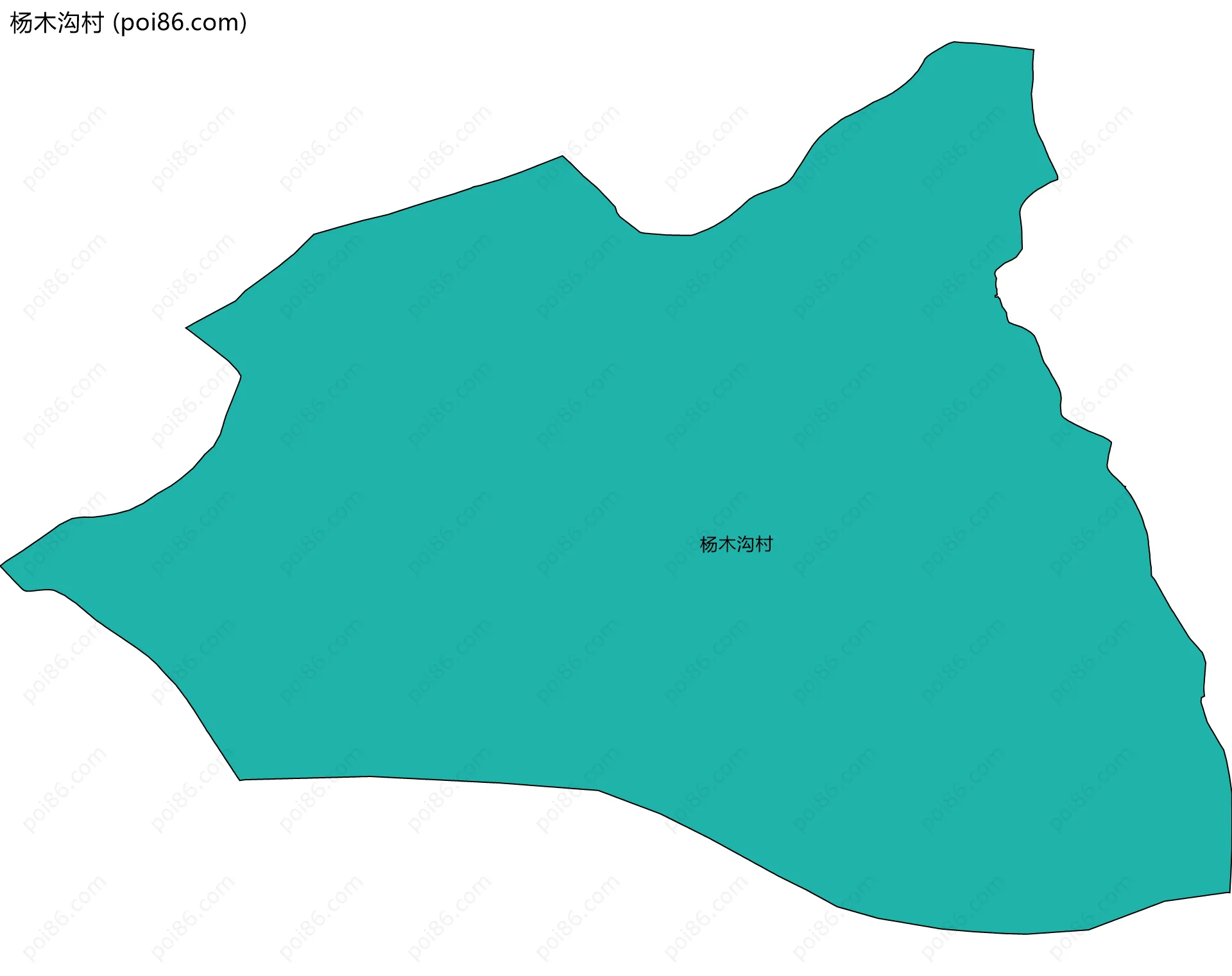 杨木沟村边界地图
