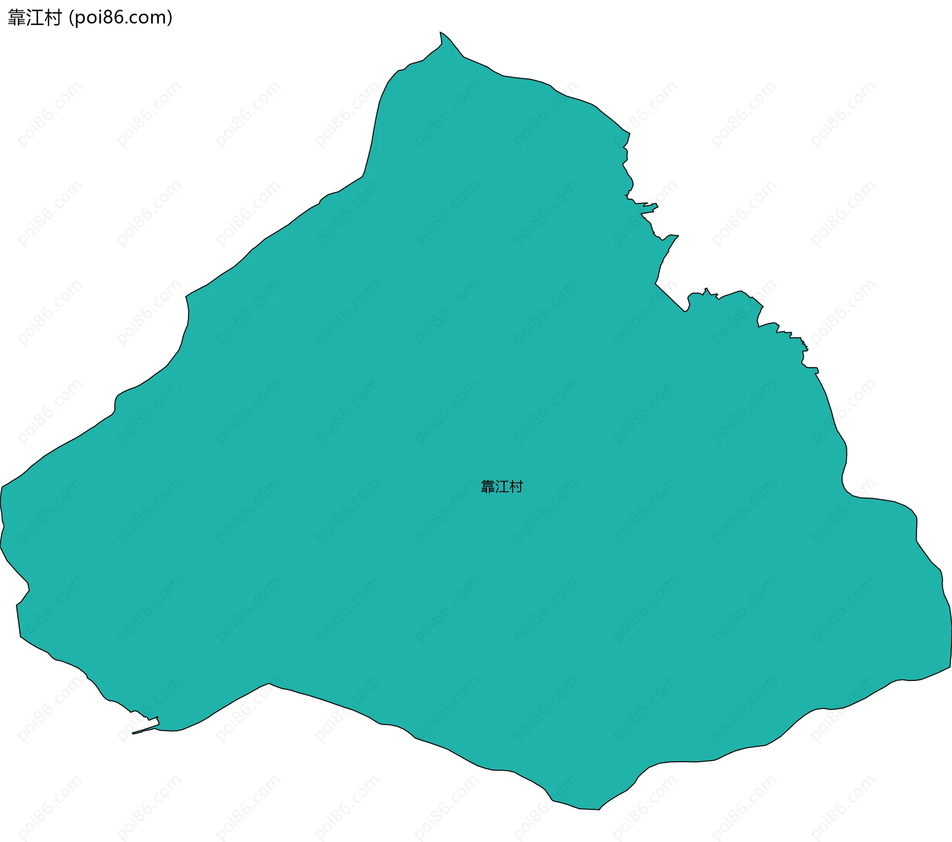靠江村边界地图