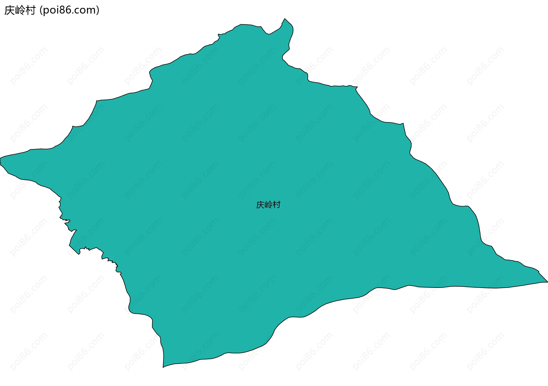 庆岭村边界地图