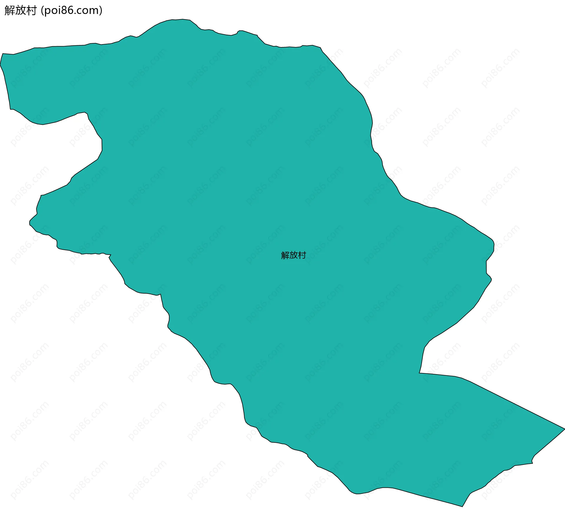 解放村边界地图