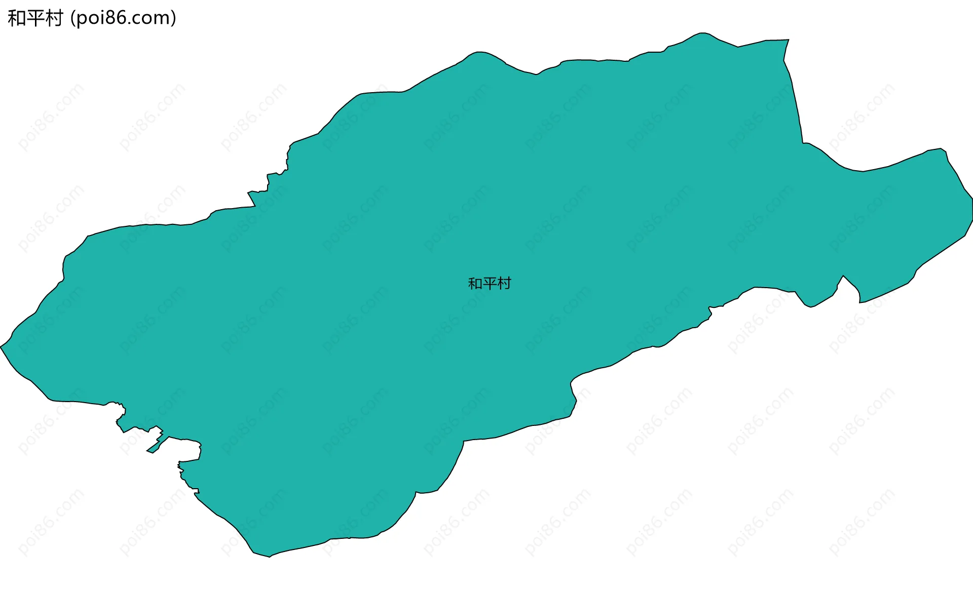 和平村边界地图