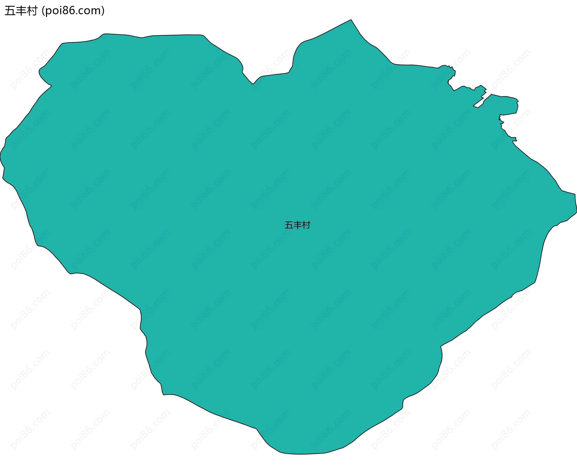 五丰村边界地图