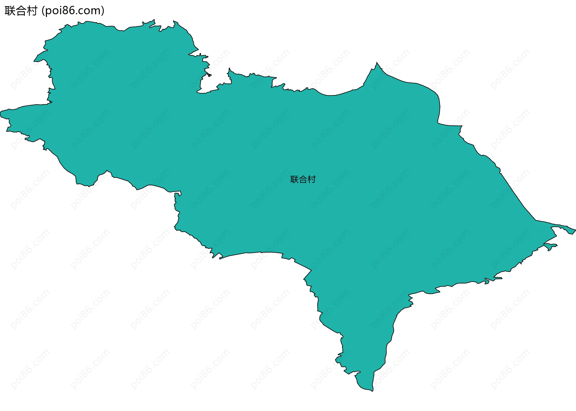 联合村边界地图