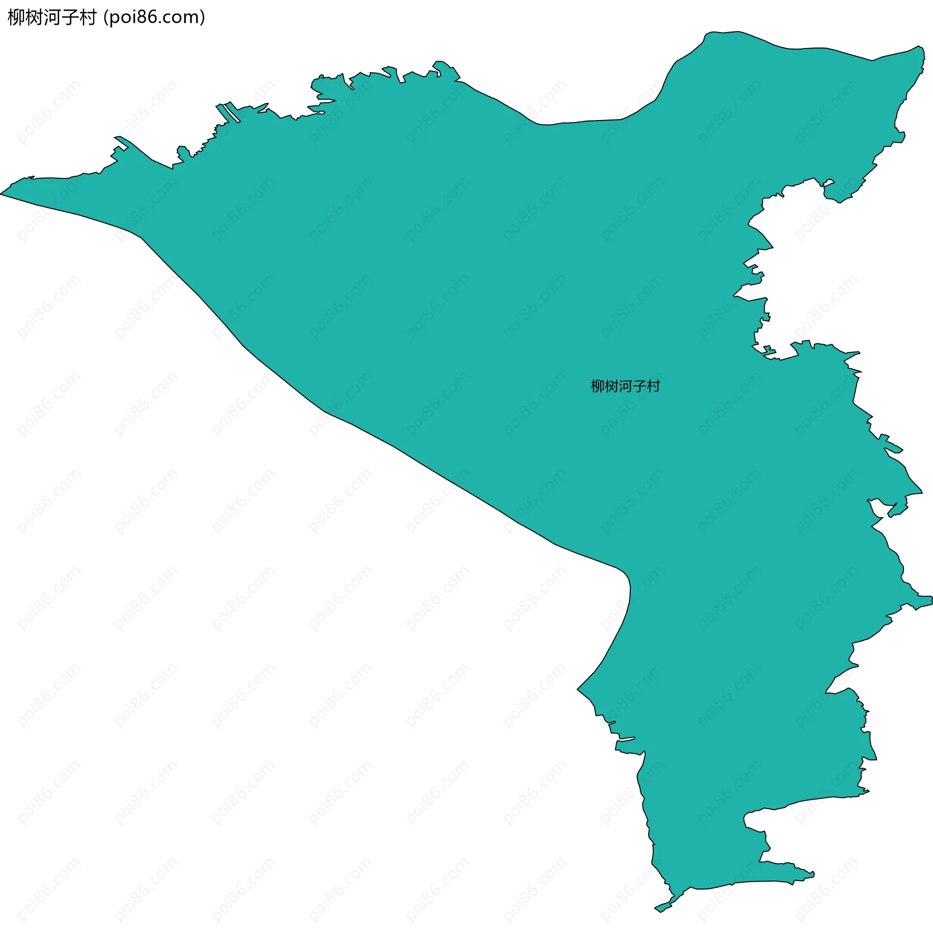 柳树河子村边界地图